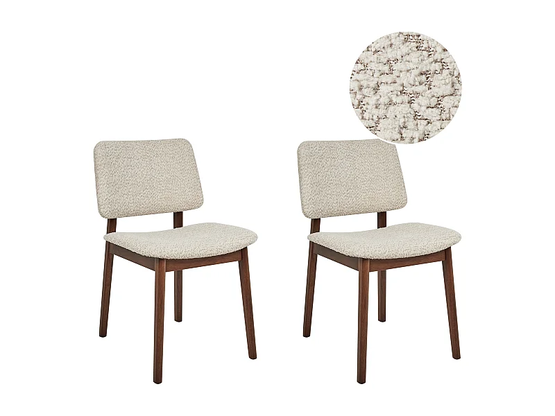 Set van 2 eetkamerstoelen BLANE Hout Beige