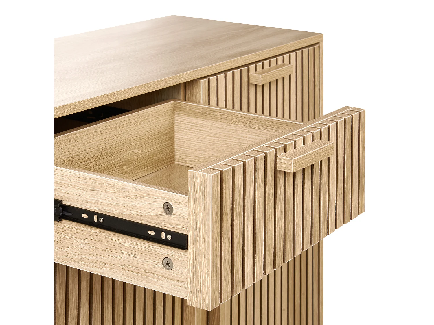 Sideboard heller Holzfarbton 2 Schubladen LYNWOOD