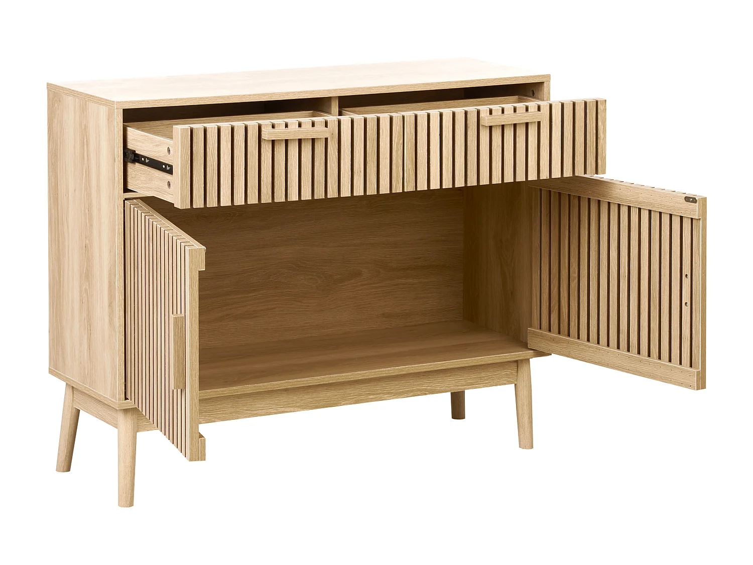 Commode 2 portes LYNWOOD Marron clair