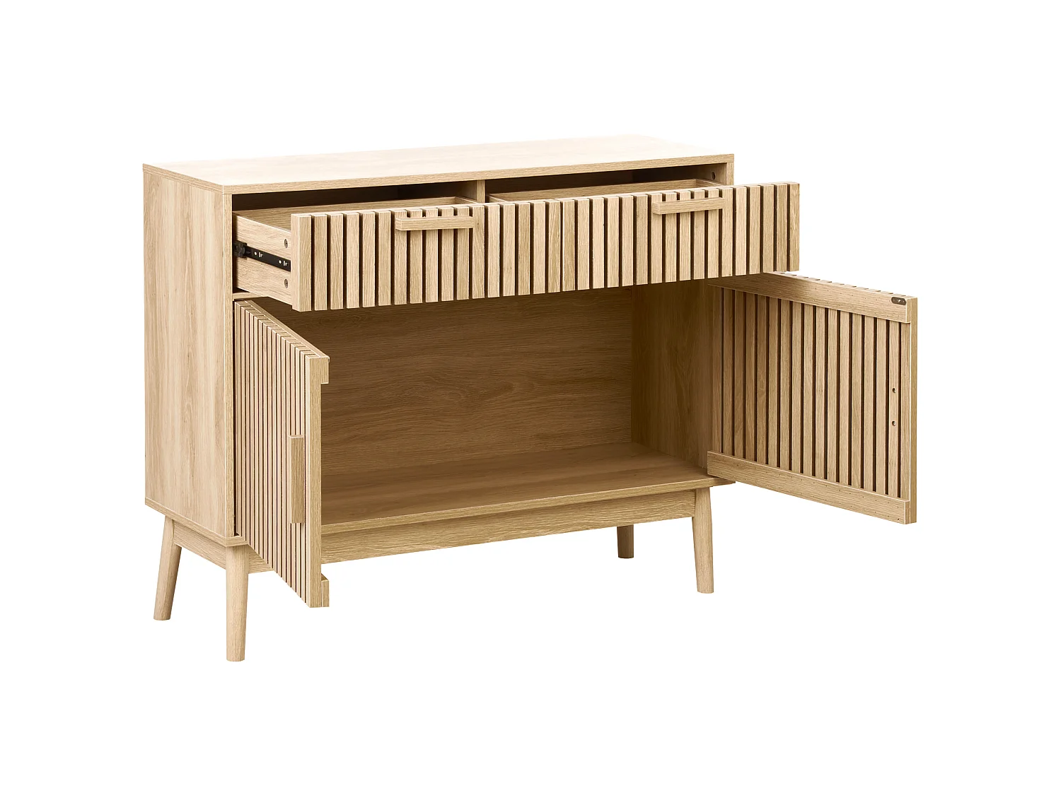 Commode 2 portes LYNWOOD Marron clair