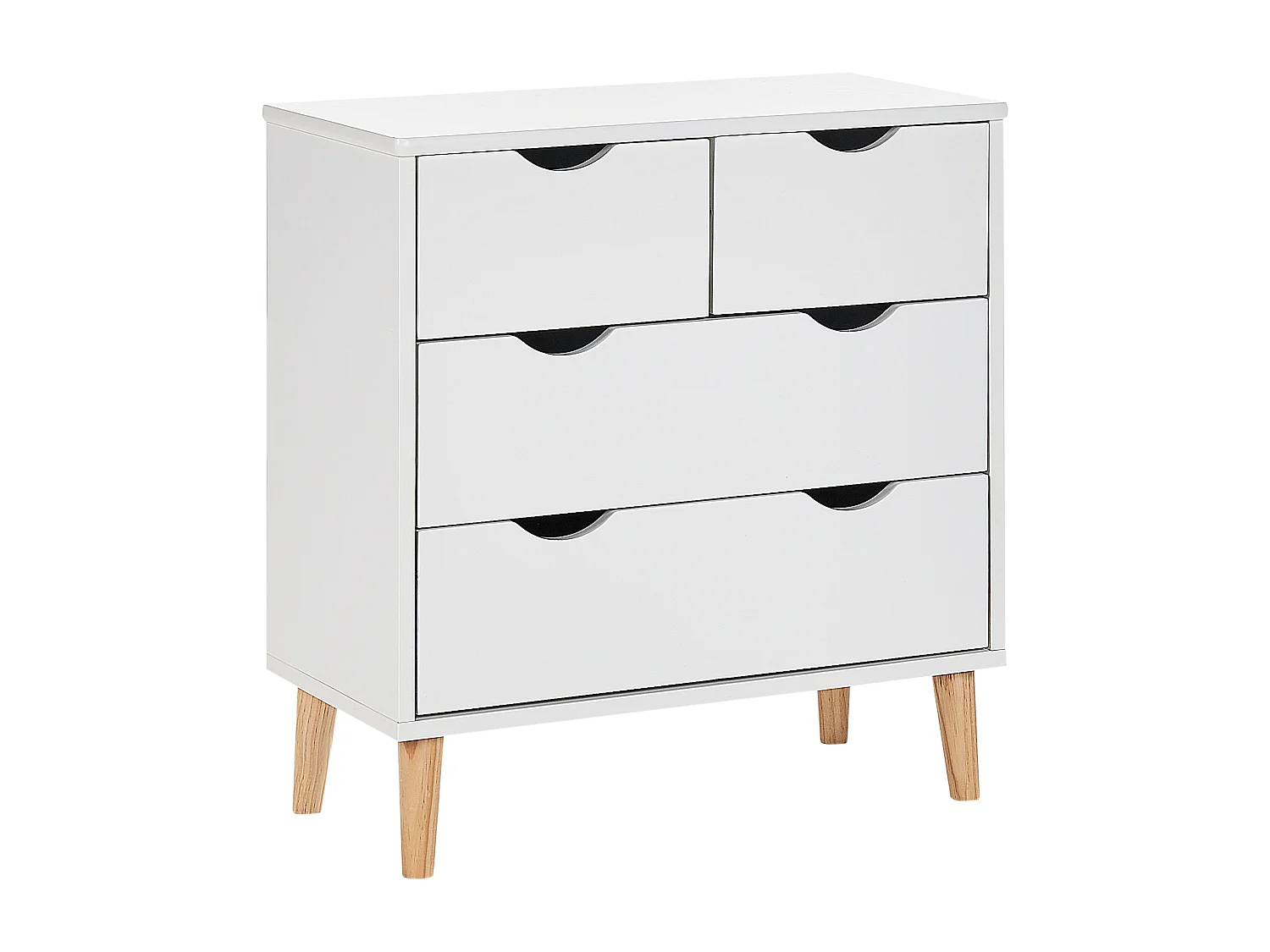 Ladekast 4 lades SIMMIE Bewerkt hout Wit