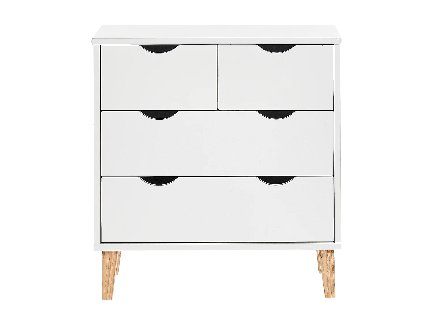 Cómoda 4 gavetas SIMMIE Derivado de madeira Branco