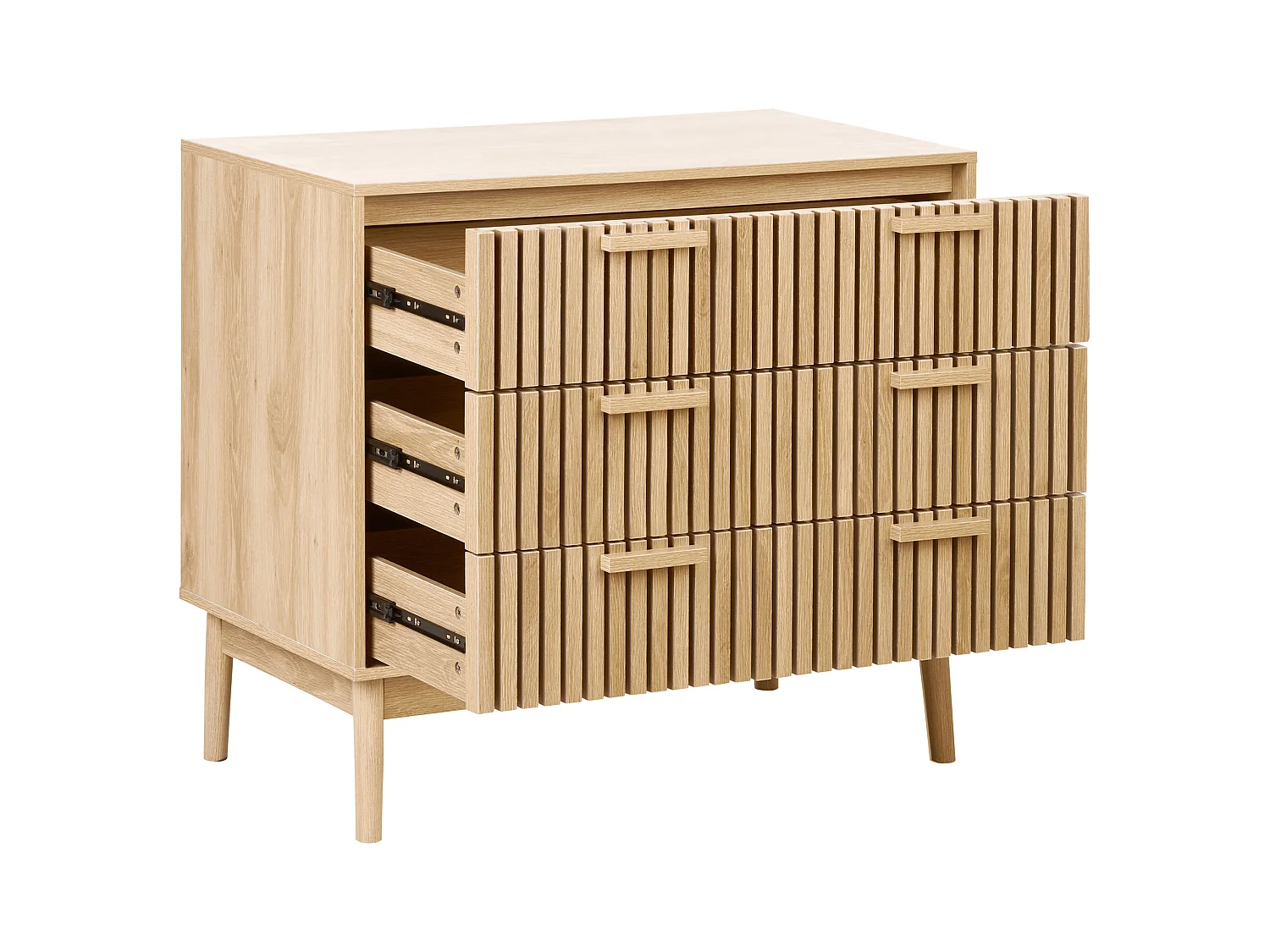 Ladekast 3 lades LYNWOOD Lichtbruin