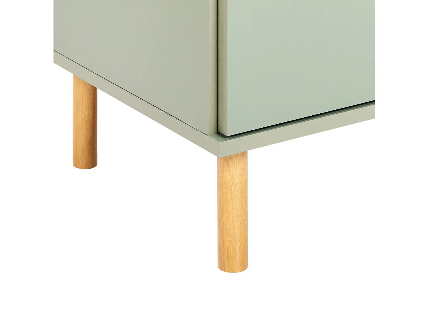 Kommode mit 6 Schubladen grün Holzfuße goldene Griffe Retro-Design Walpole