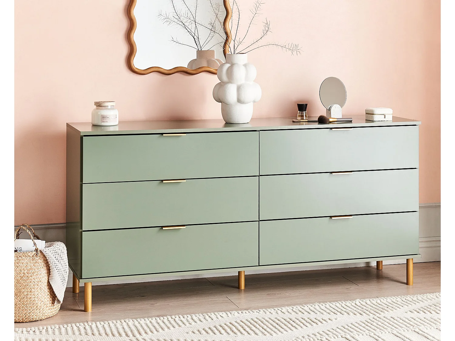 Commode à 6 tiroirs WALPOLE Vert