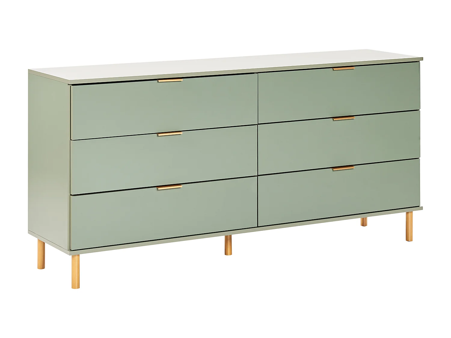 Commode à 6 tiroirs WALPOLE Vert