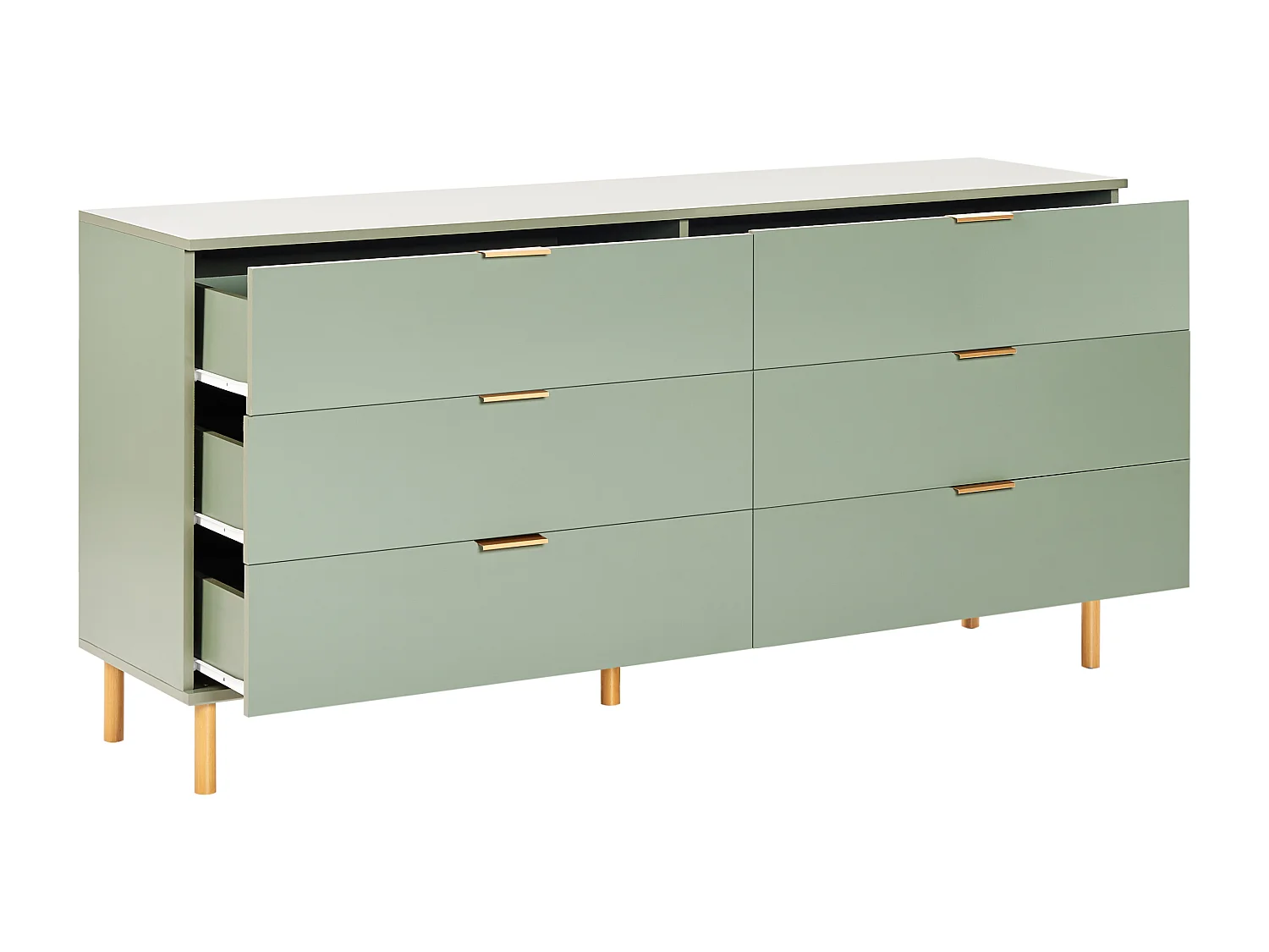 Commode à 6 tiroirs WALPOLE Vert