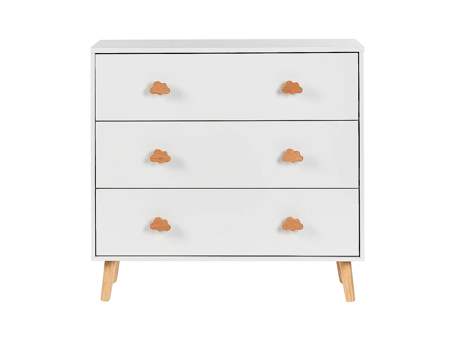 Commode à 3 tiroirs CLOUDY Blanc