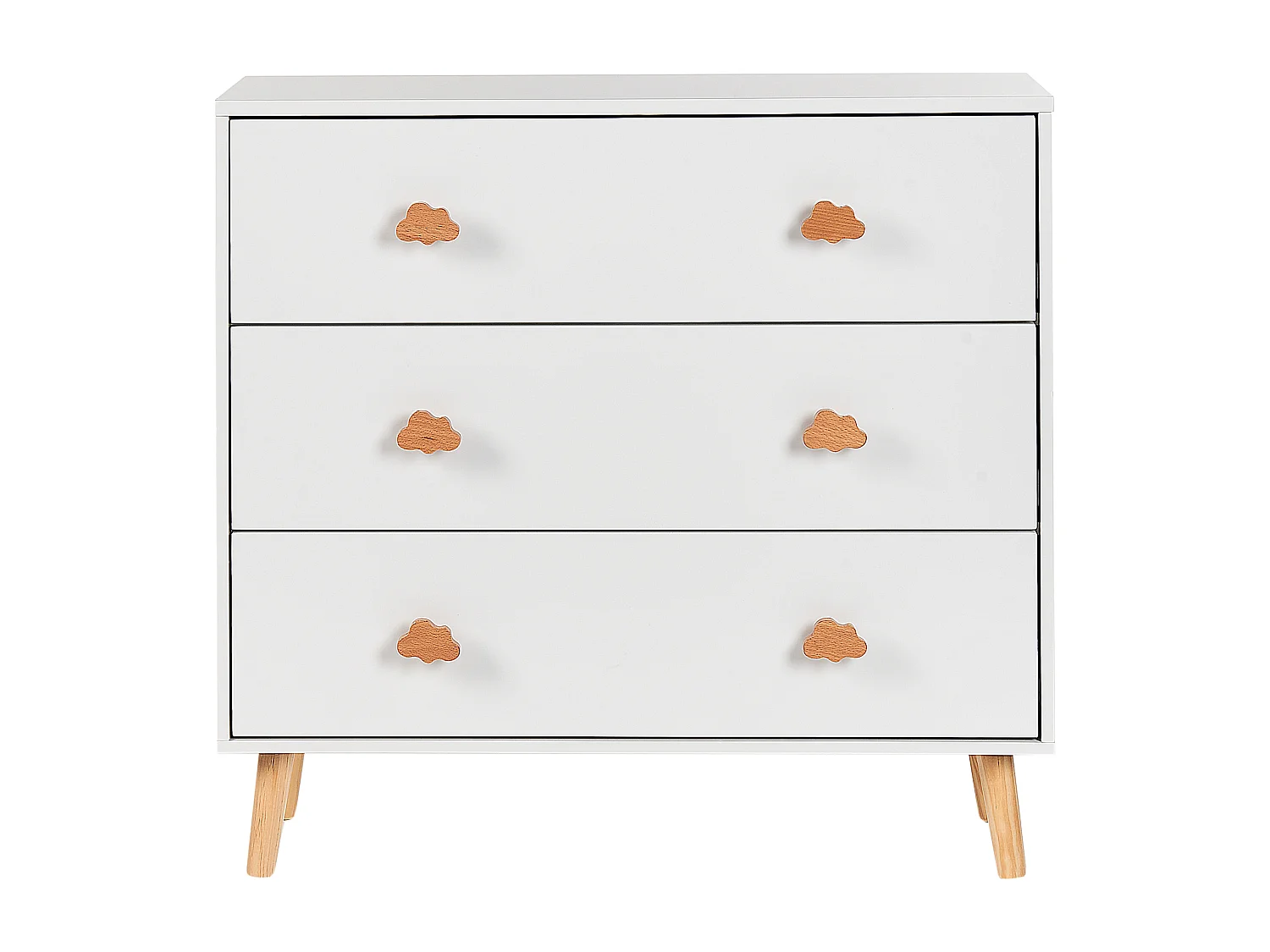 Commode à 3 tiroirs CLOUDY Blanc