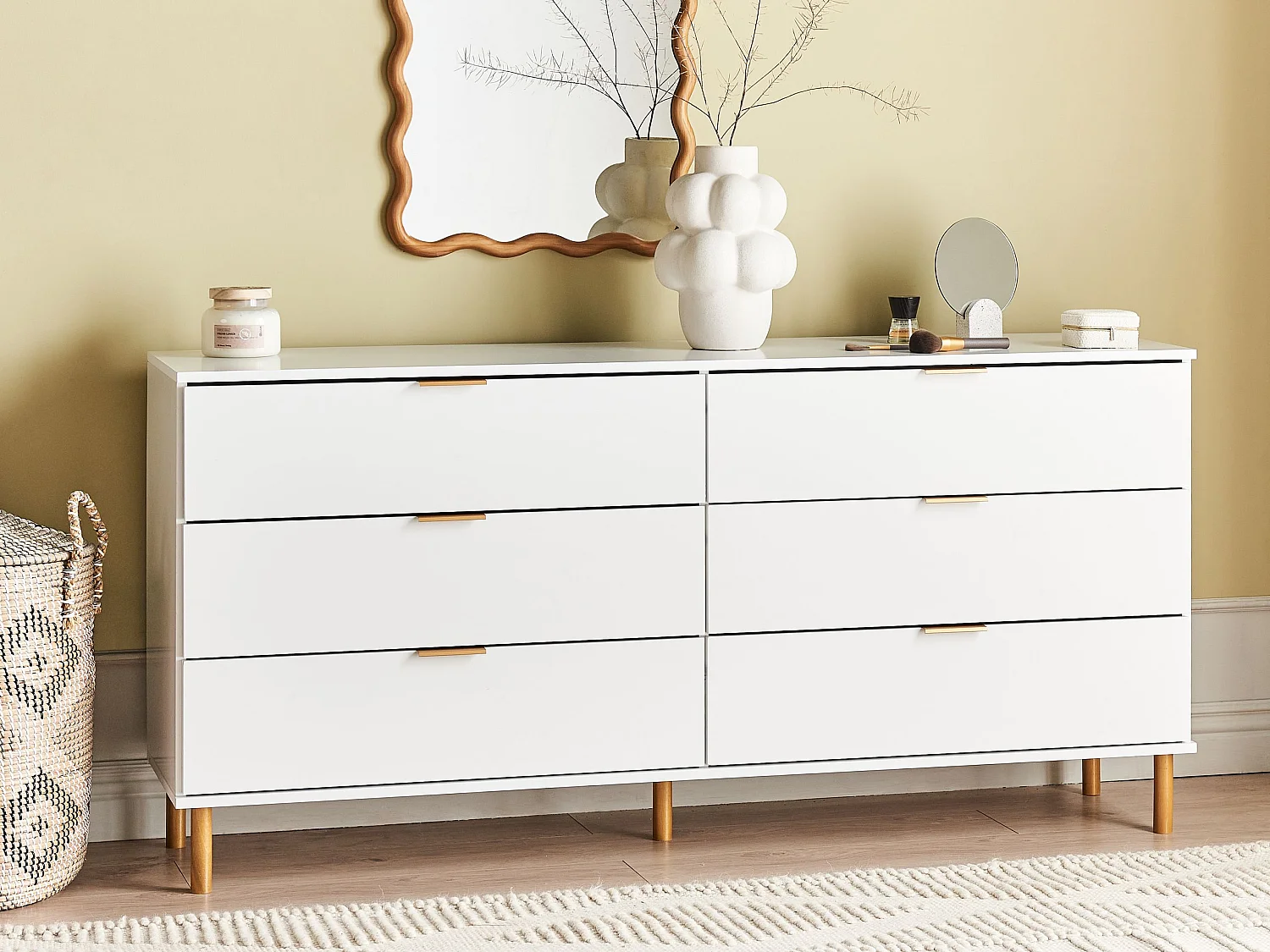 Commode à 6 tiroirs WALPOLE Blanc