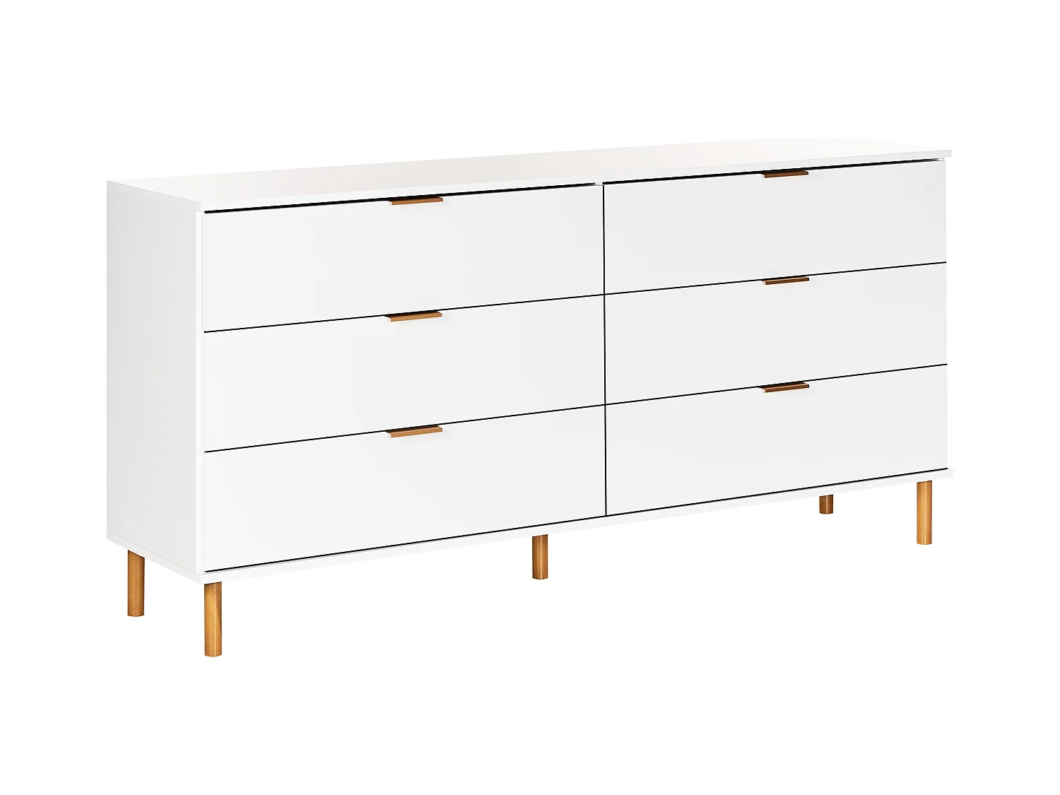 Cómoda 6 gavetas WALPOLE Branco