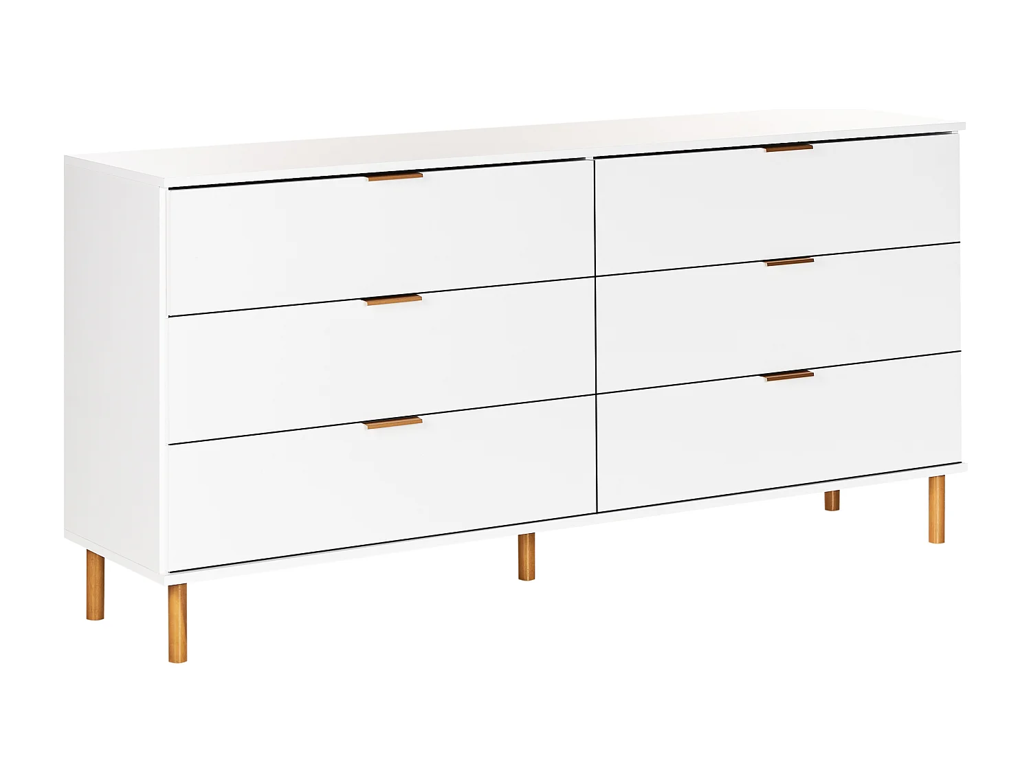 Komoda 6 szuflad WALPOLE Biały