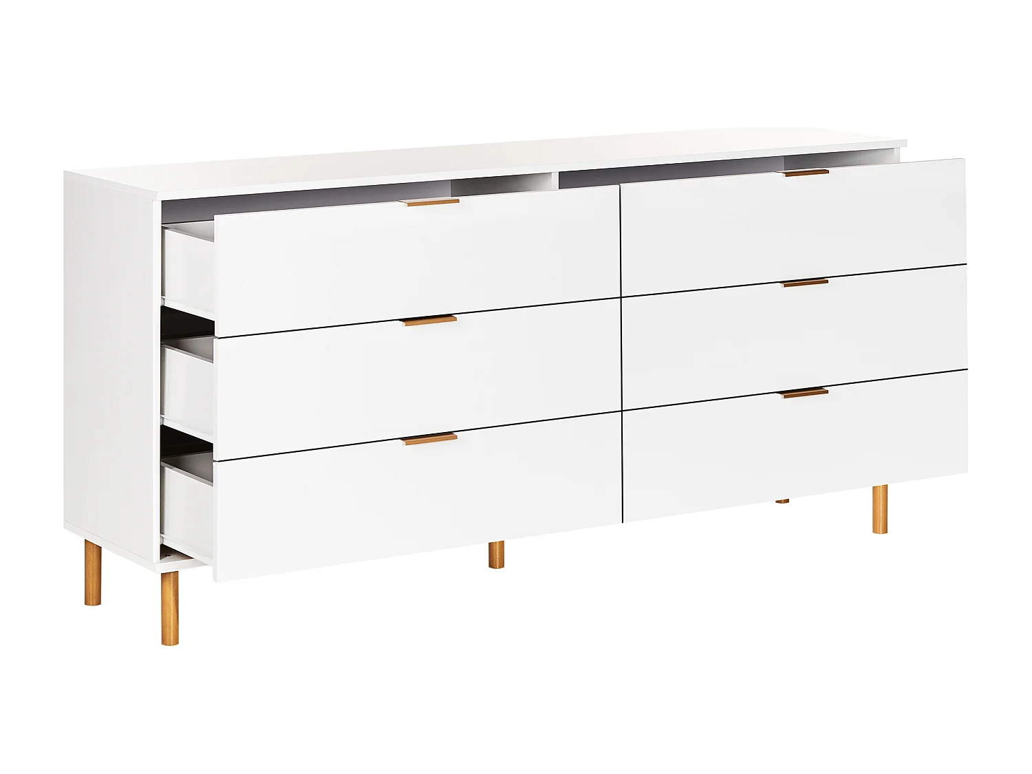 Komoda 6 szuflad WALPOLE Biały