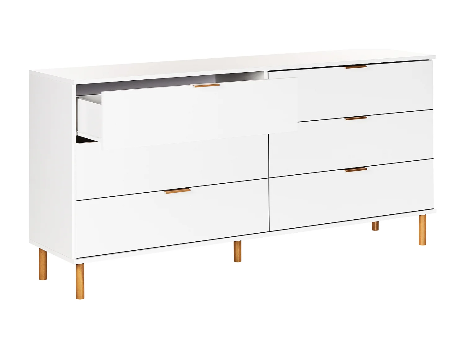 Komoda 6 szuflad WALPOLE Biały