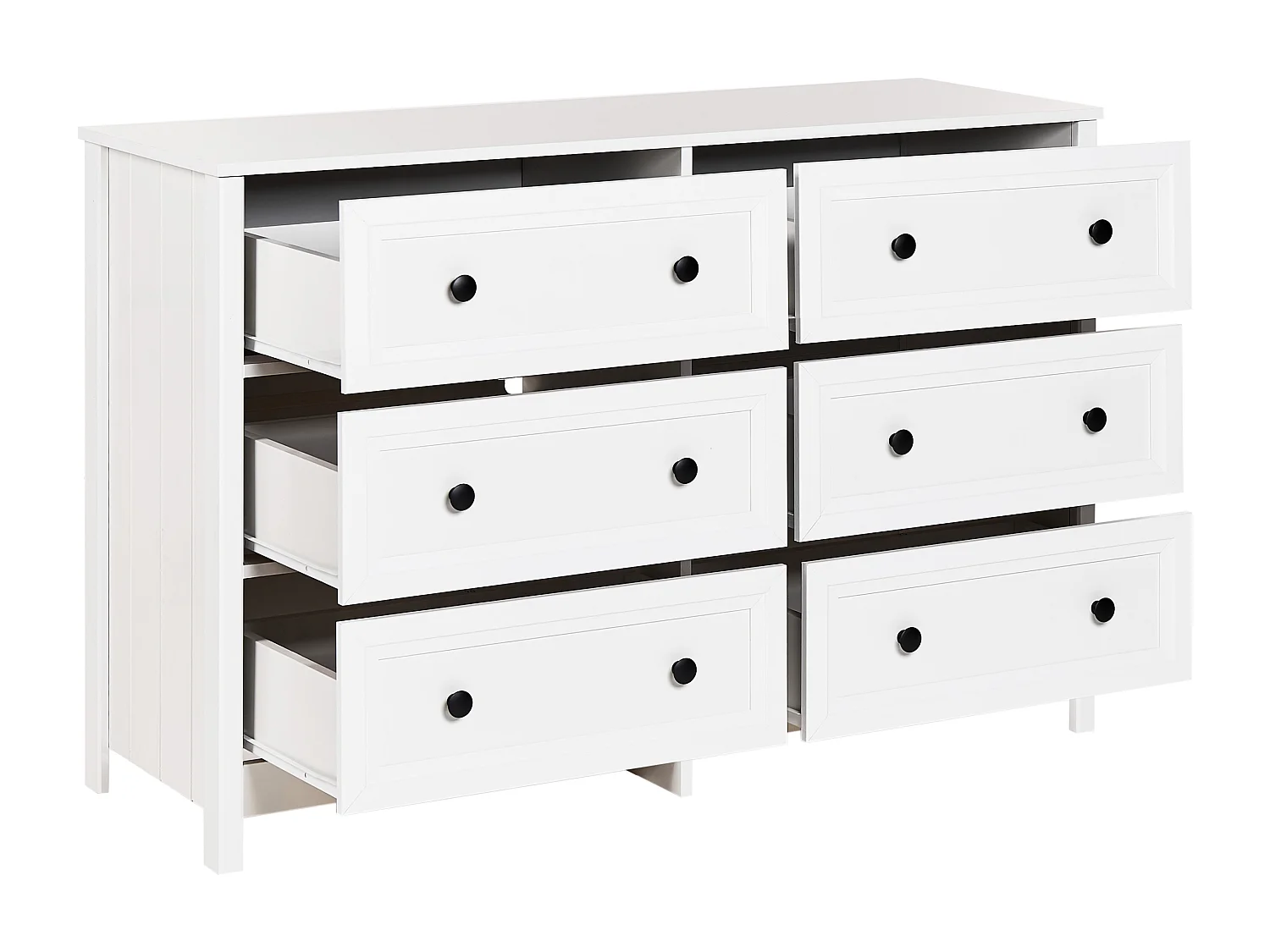 Commode à 6 tiroirs HAZELVALE Blanc