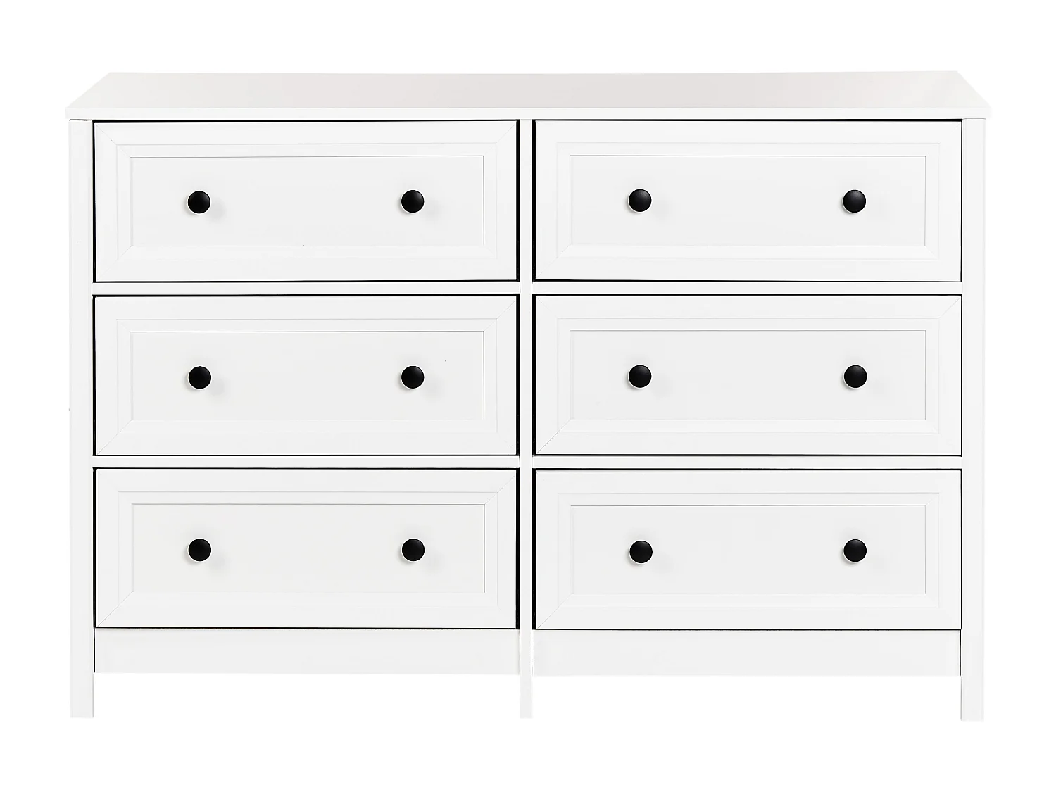 Commode à 6 tiroirs HAZELVALE Blanc