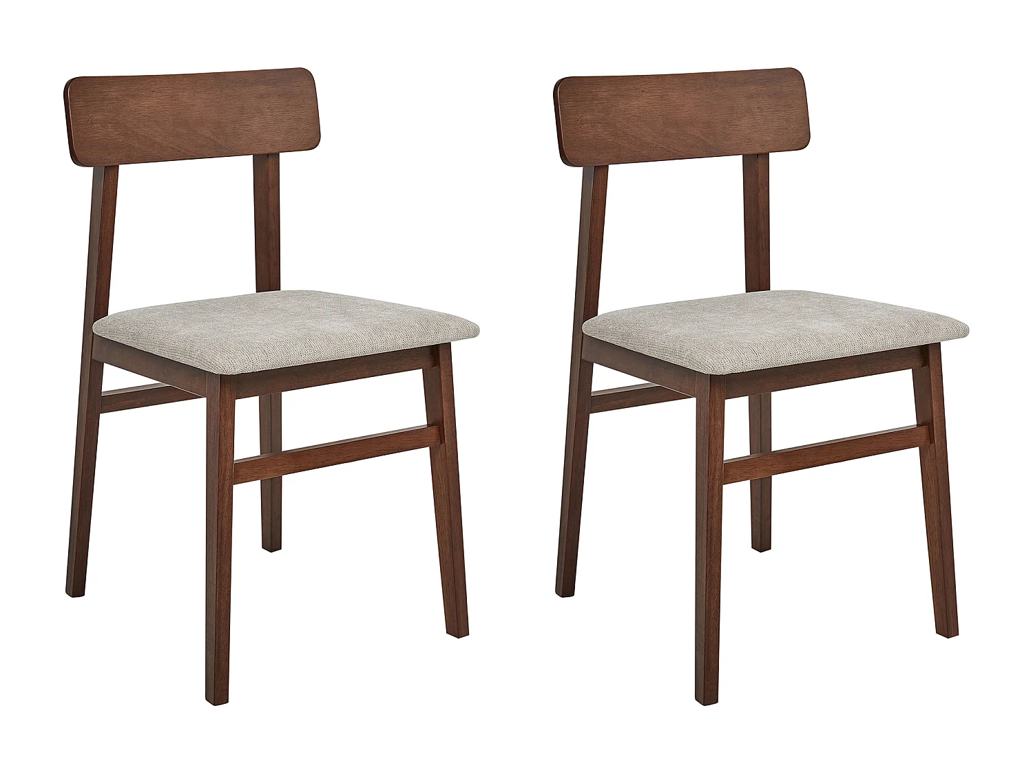 Set di 2 sedie da pranzo STACY Legno Tortora