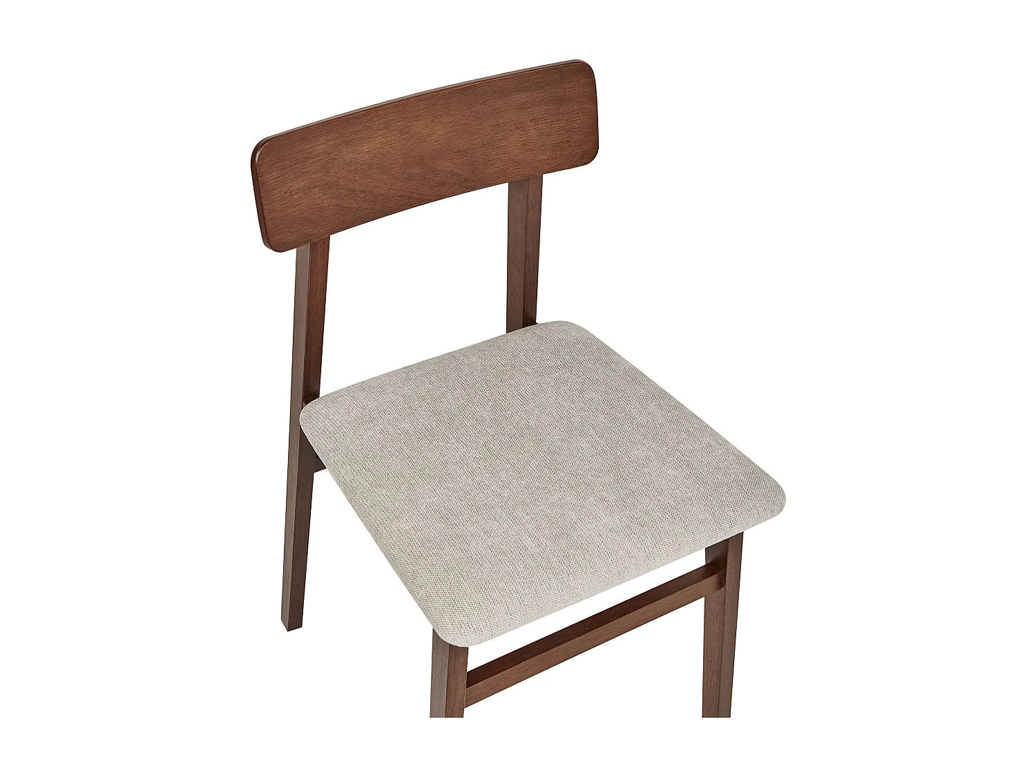 Esszimmerstühle 2er-Set Beige Stoffsitz Schwarzer Rahmen Stacy