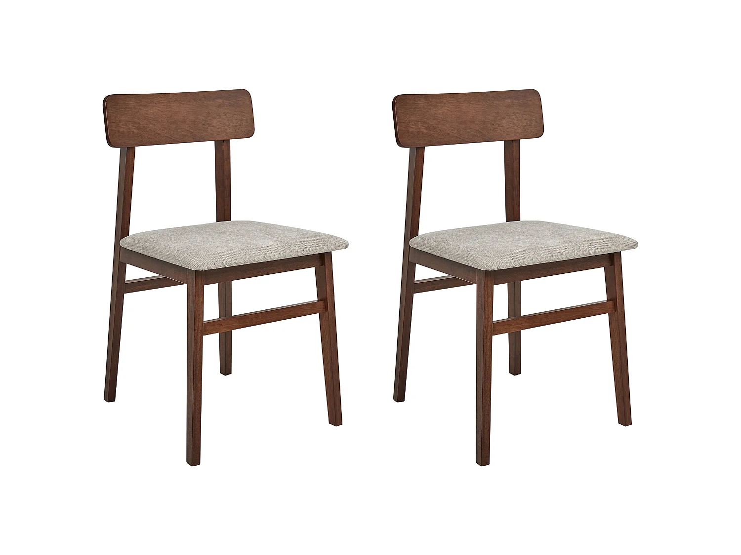 Lot de 2 chaises de salle à manger STACY Bois Taupe