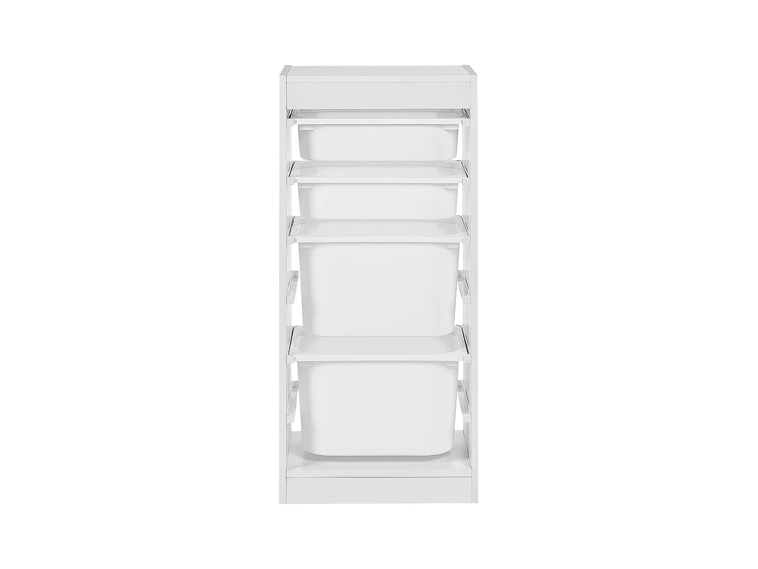 Étagère avec 4 bacs de rangement TOBIN Blanc