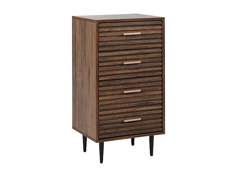 Commode à 4 tiroirs KEITH Marron foncé