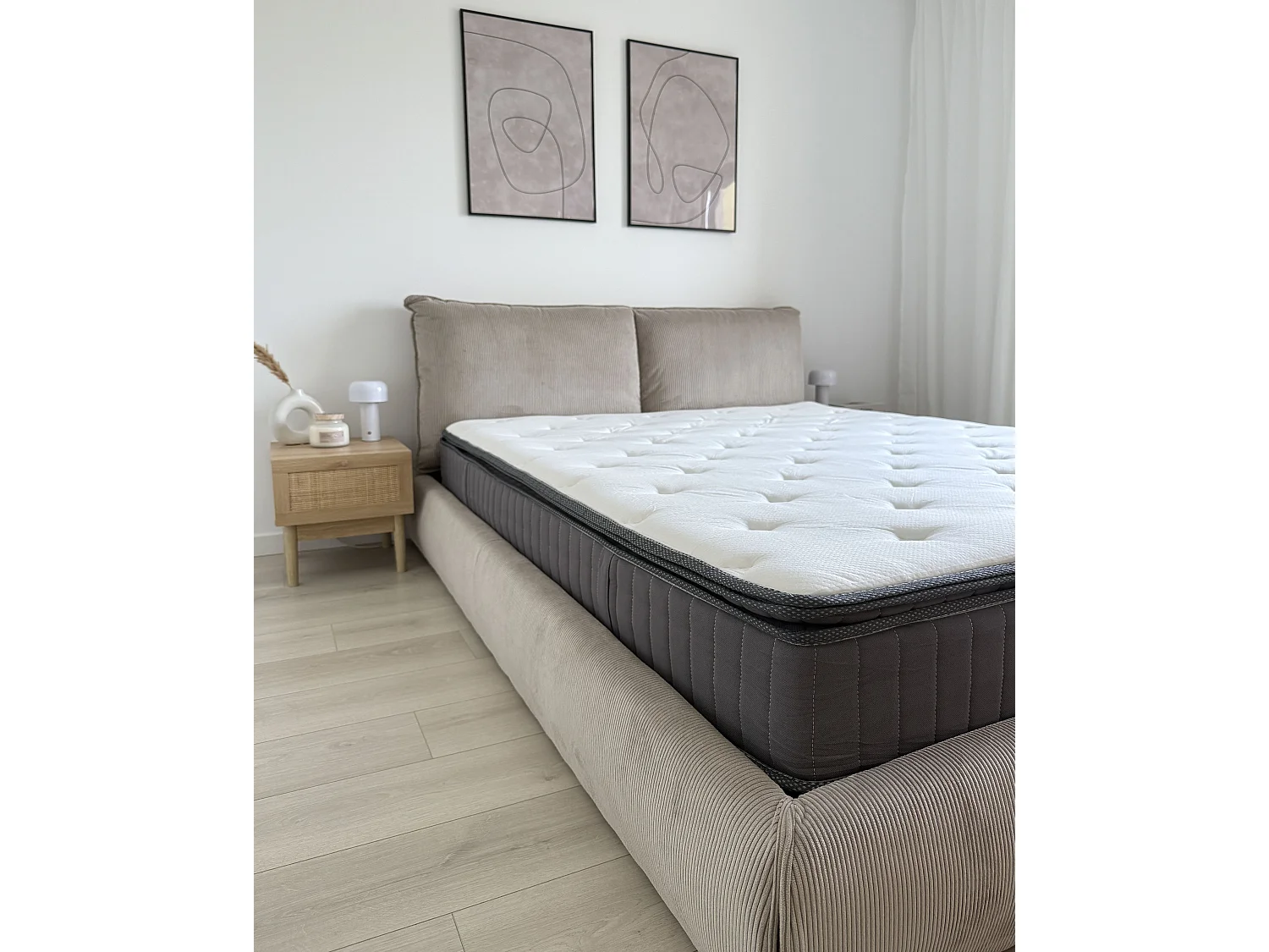 Gelmemoryskummadrass med pocketfjädrar COOL HYBRID 7 PRO Fast (H3/4) 180 x 200 cm