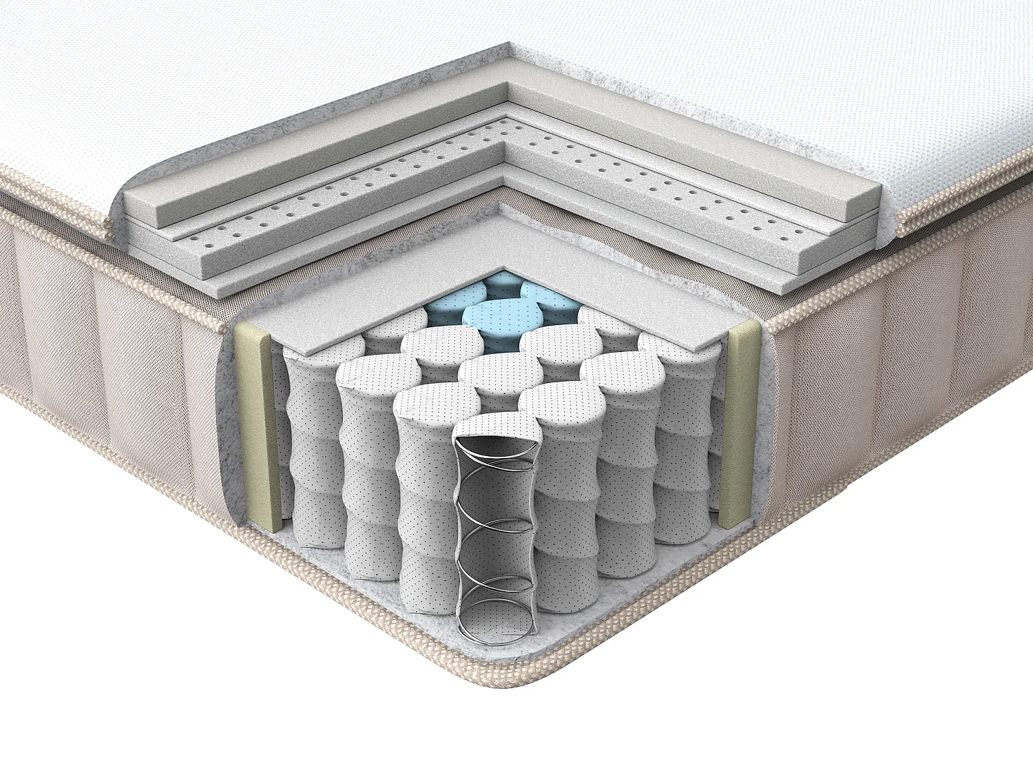 Matelas à ressorts ensachés en latex DAYDREAM H3/4 Ferme 160 x 200 cm