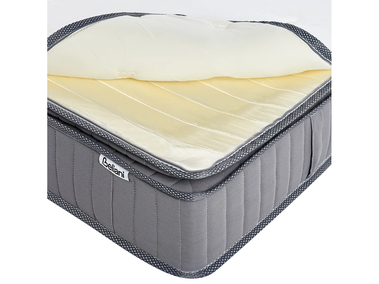 Materasso a molle insacchettate con rivestimento sfoderabile durezza media 90 x 200 cm PLEASANT
