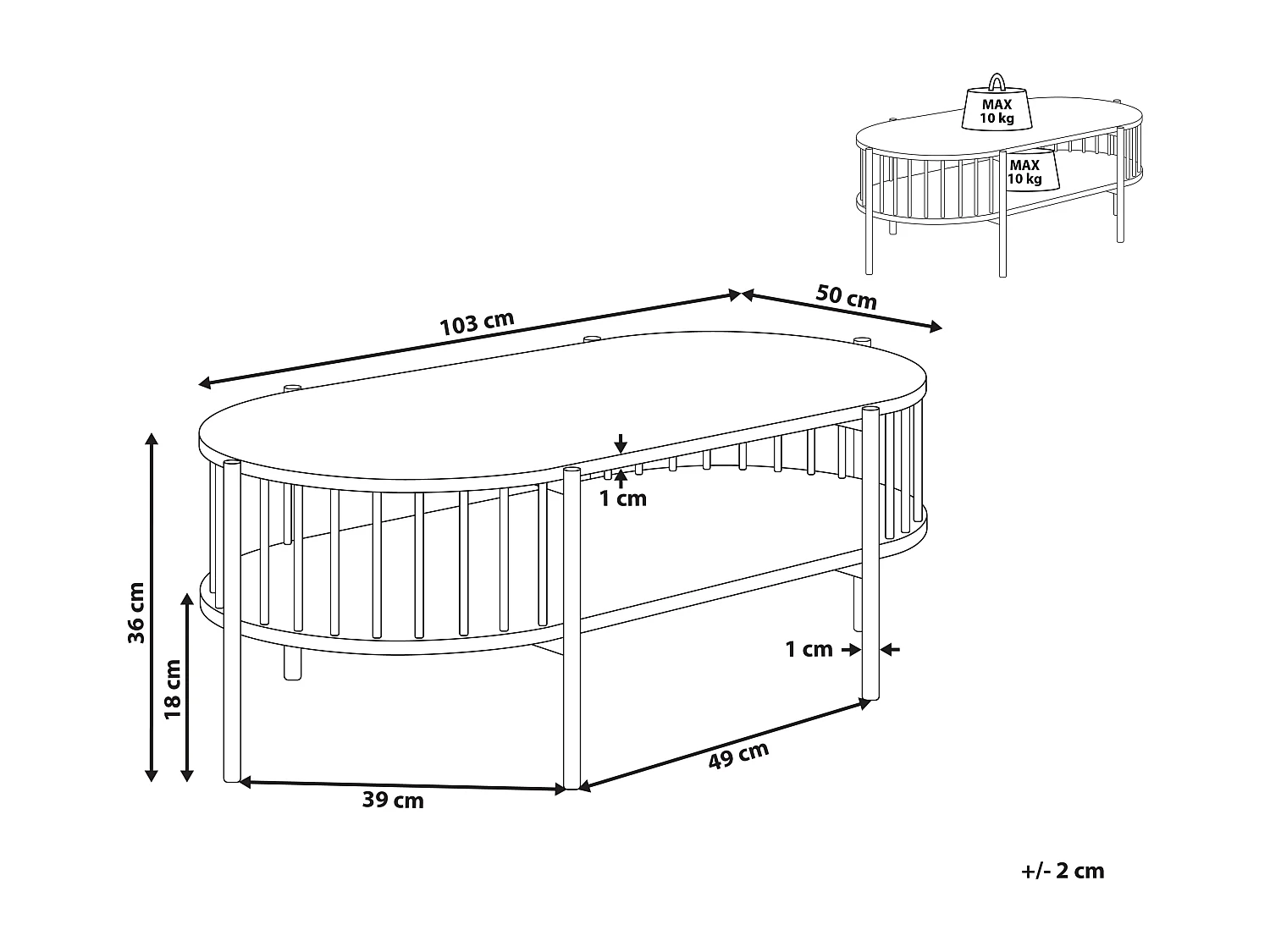 Table basse OREANA Noir