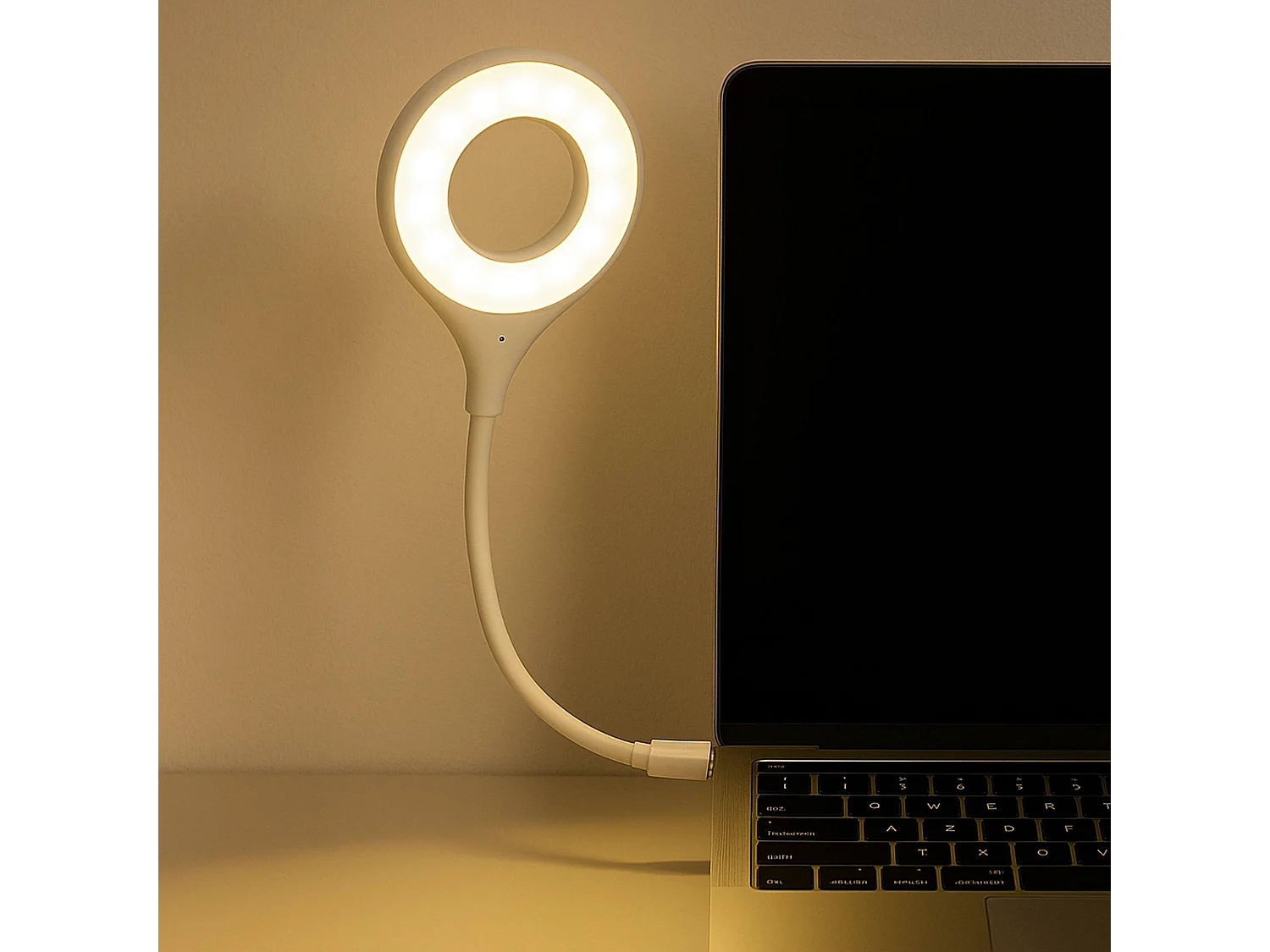 Lampada Well Home avec commande vocale blanche H.32cm