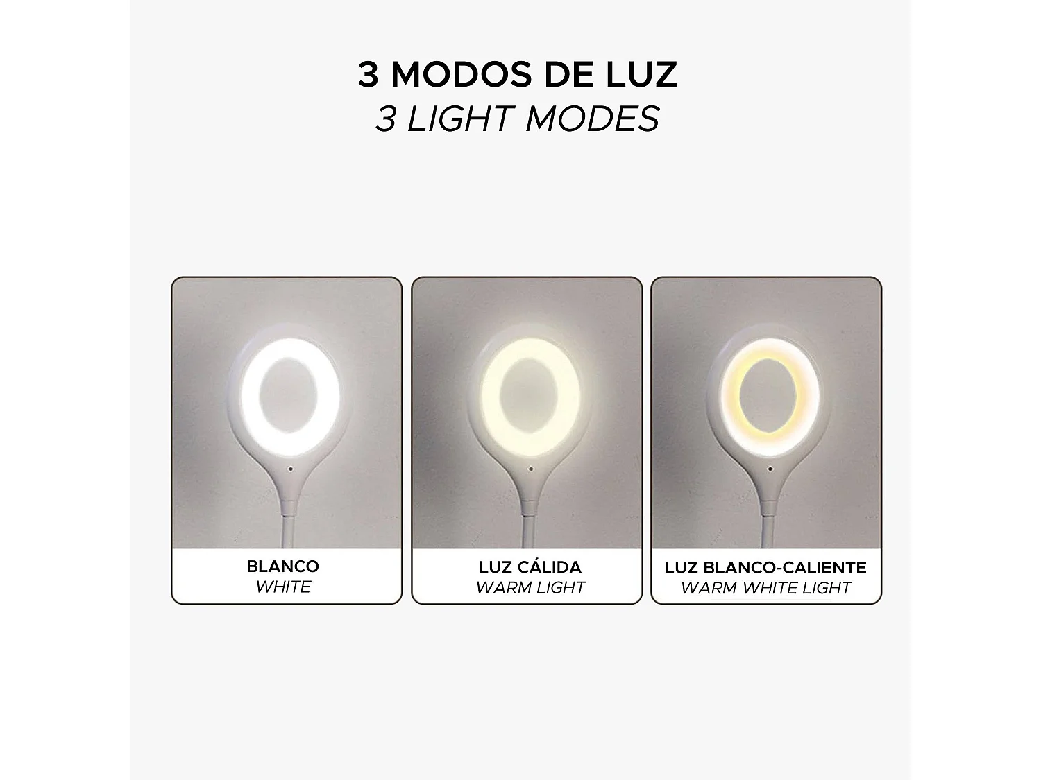 Lampada Well Home avec commande vocale blanche H.32cm