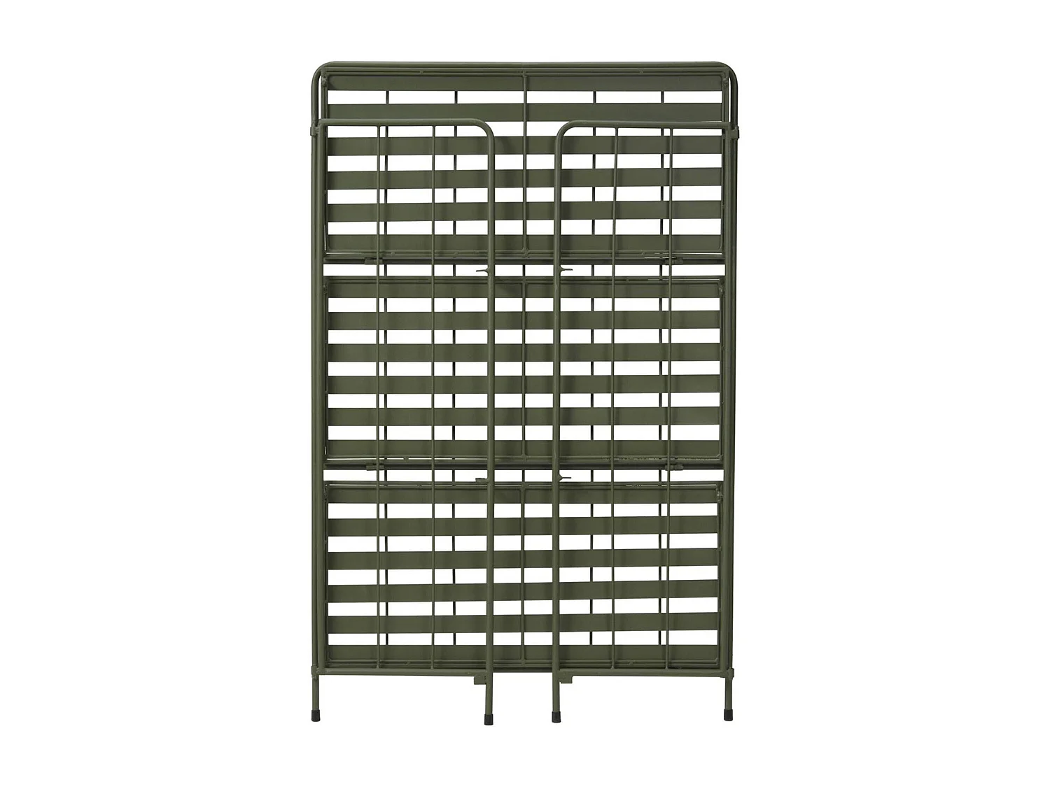 WELL HOME - Jardinière 3 étages en métal vert design pliable H.90