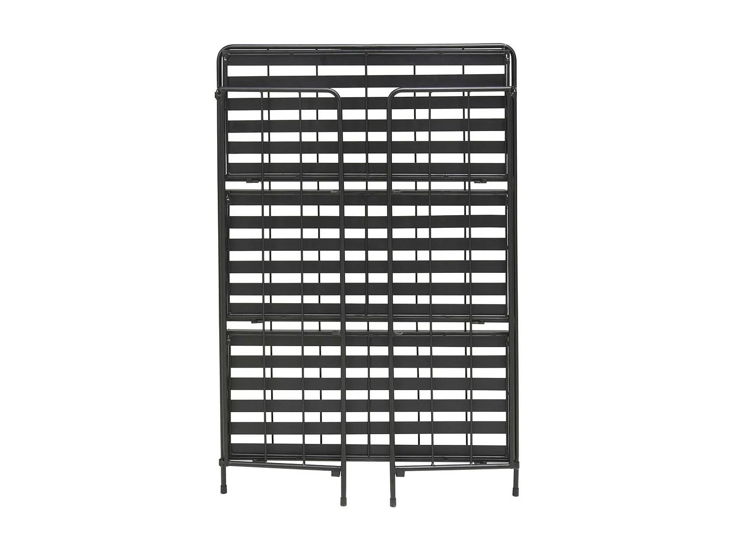 WELL HOME - Jardinière 3 étages en métal noir design pliable H.90