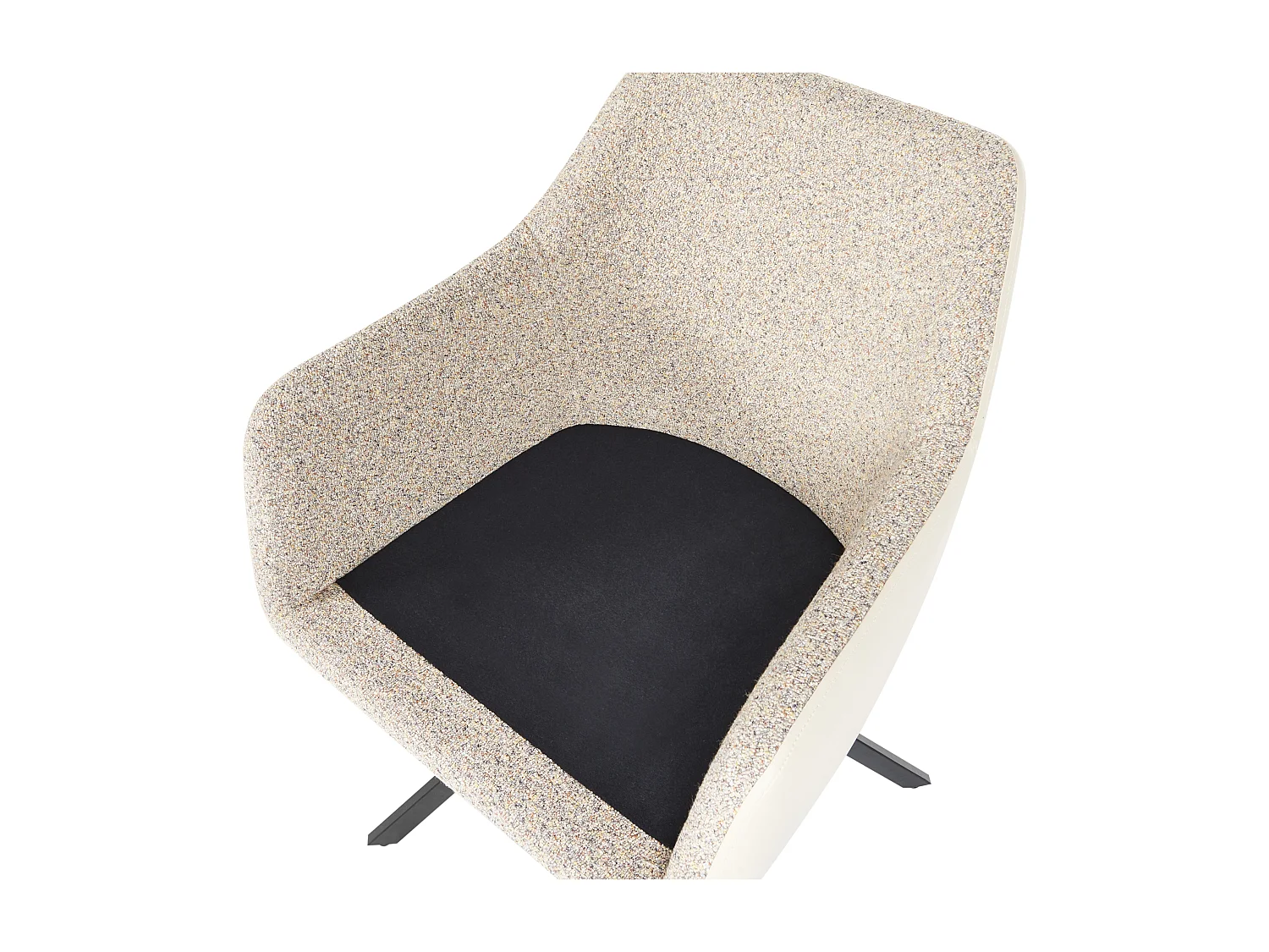 Esszimmerstuhl 2er Set beige / taupe gepolstert Stoff Kunstleder Lithia