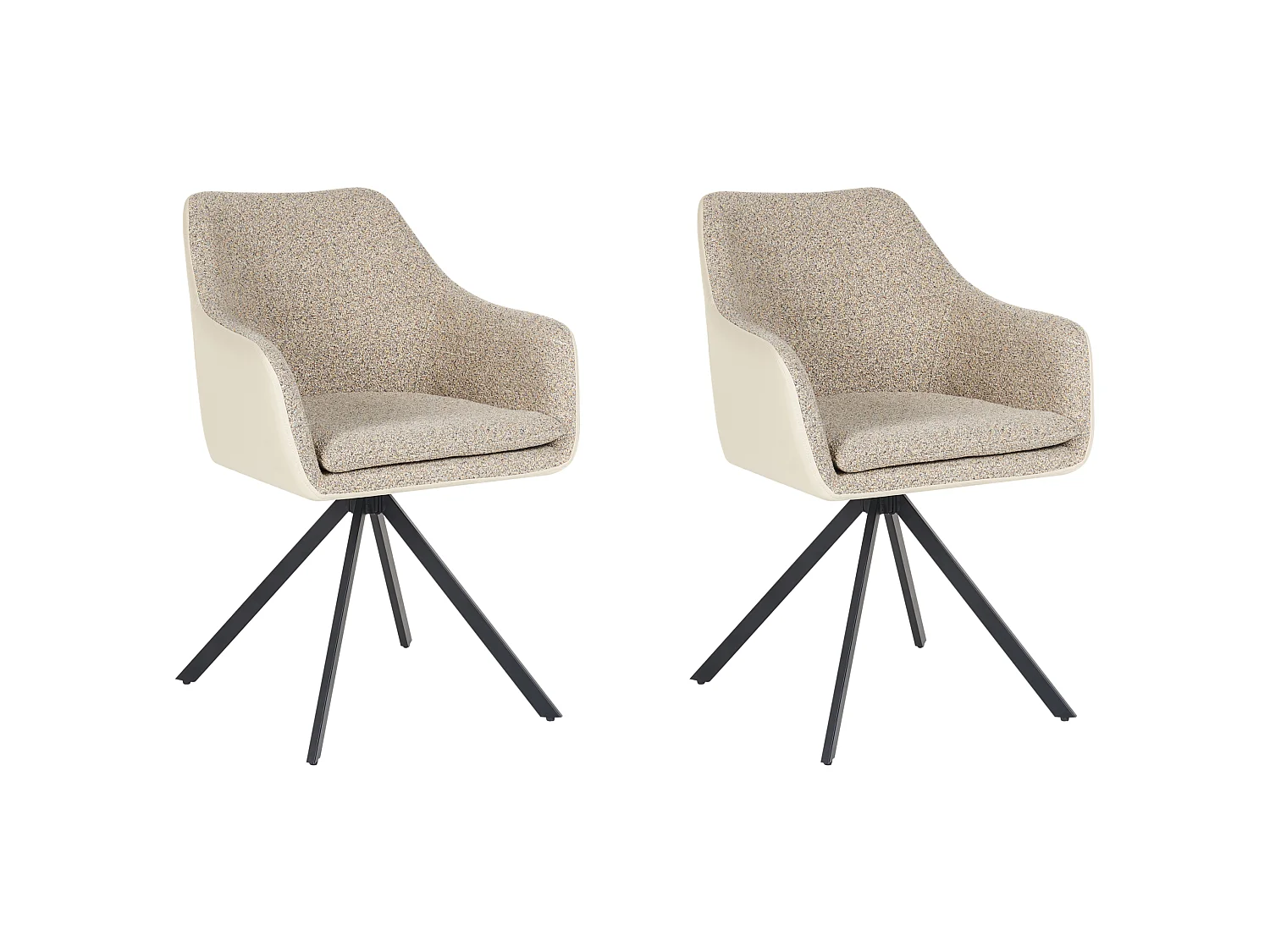 Set med 2 matstolar LITHIA Taupe