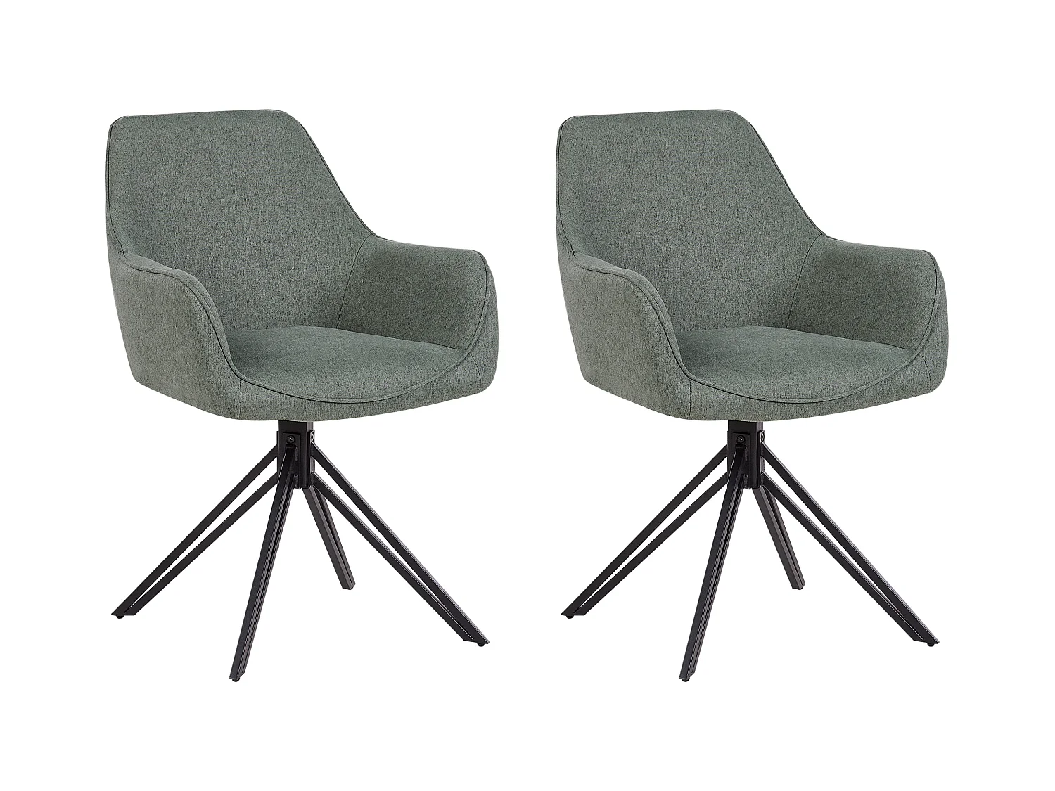 Lot de 2 chaises de salle à manger JODAR Vert foncé