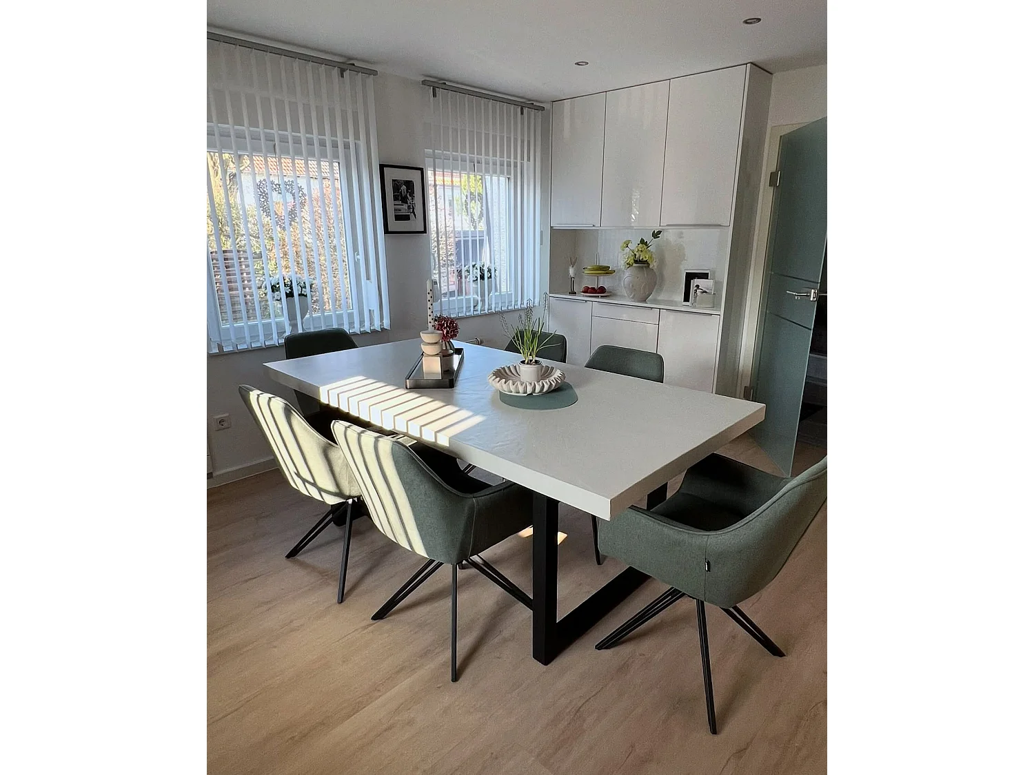 Lot de 2 chaises de salle à manger JODAR Vert foncé