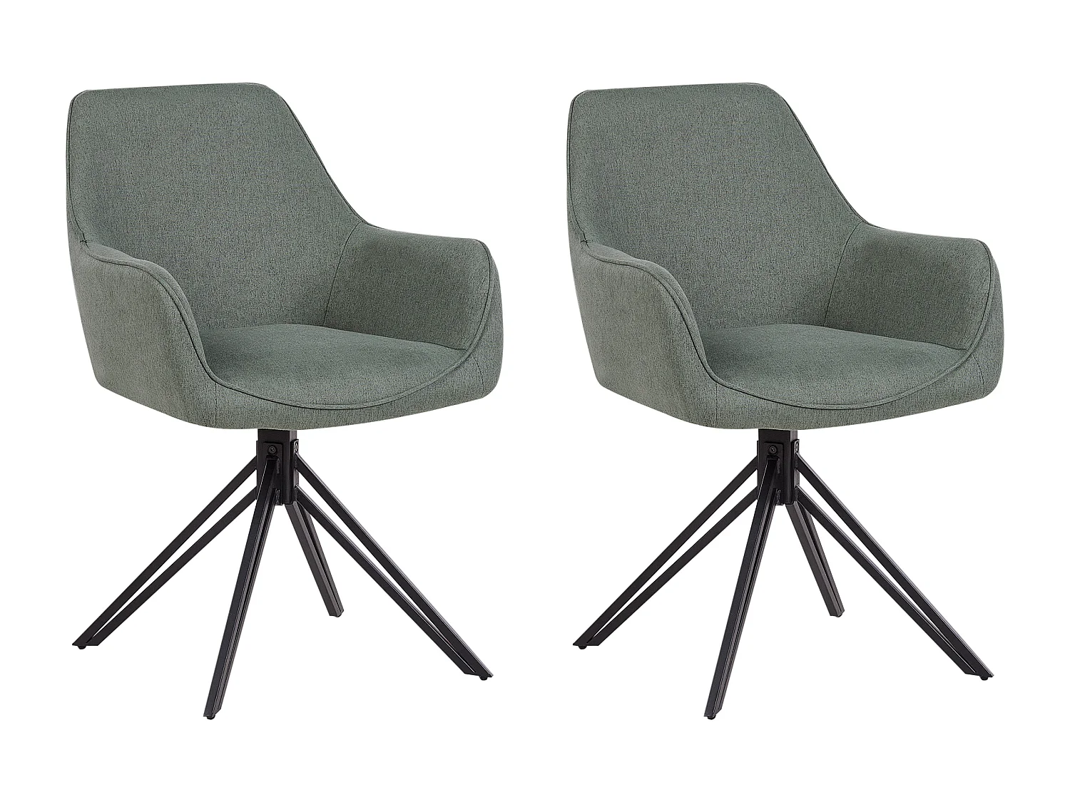 Lot de 2 chaises de salle à manger JODAR Vert foncé
