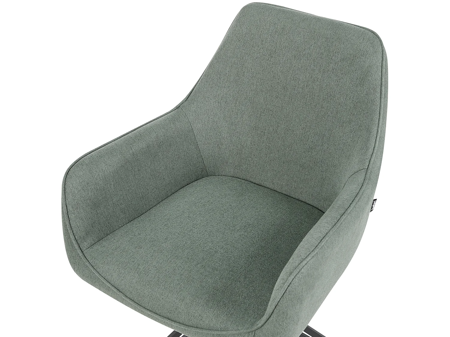 Set of 2 Dining Chairs Swivel JODAR Fabric Green