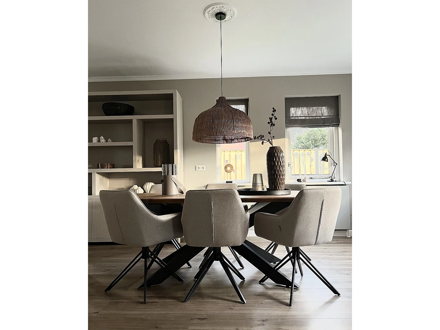 Lot de 2 chaises de salle à manger JODAR Taupe