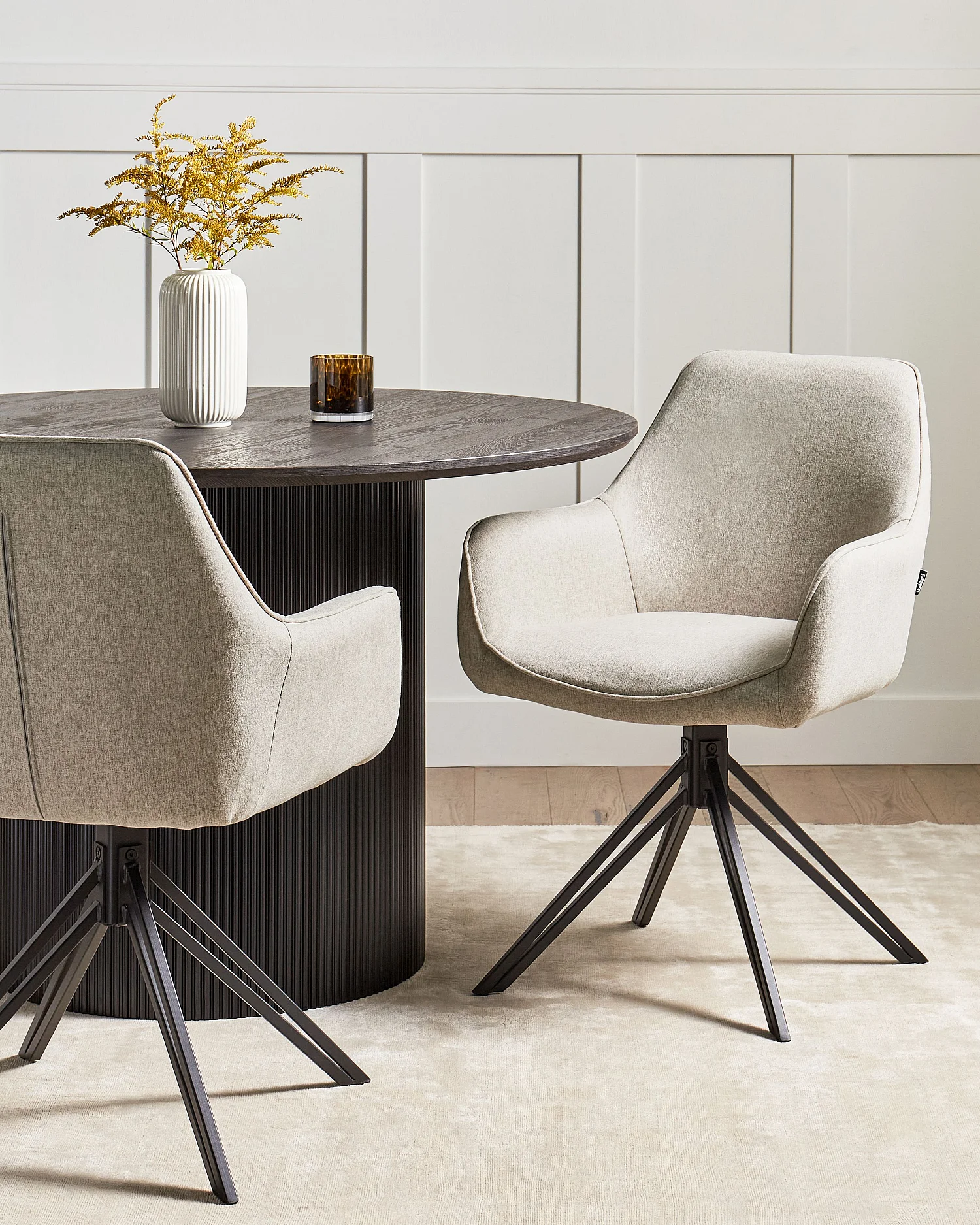 Set van 2 eetkamerstoelen JODAR Taupe