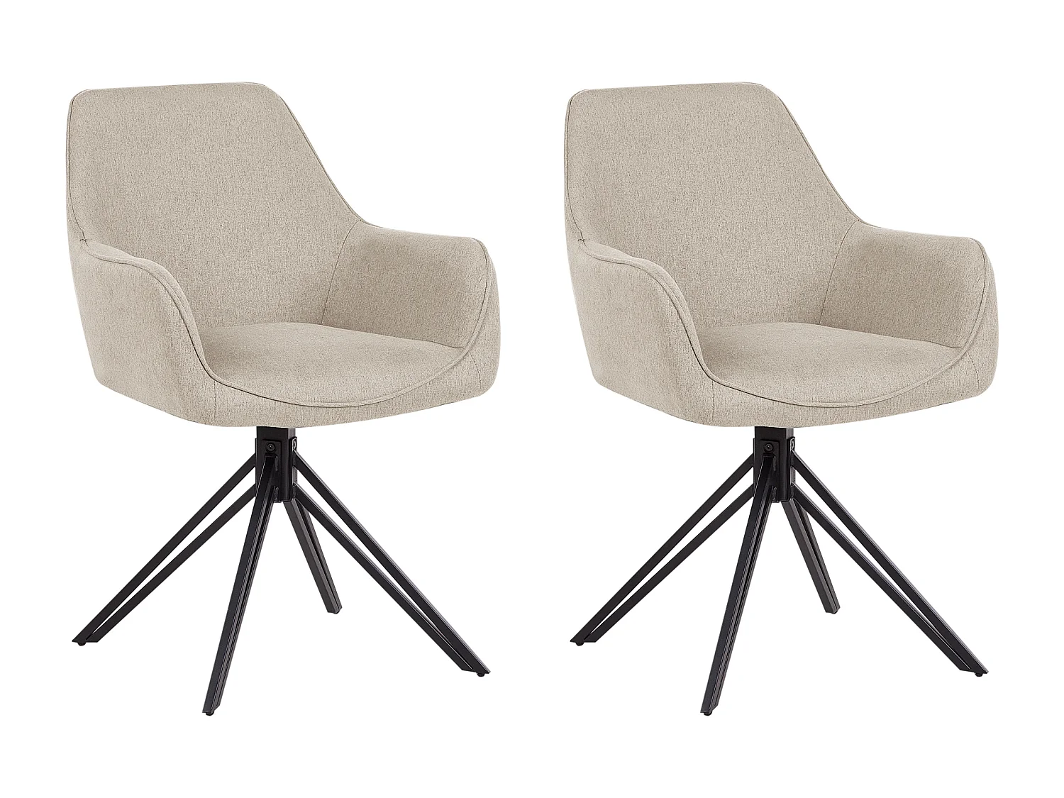 Lot de 2 chaises de salle à manger JODAR Taupe