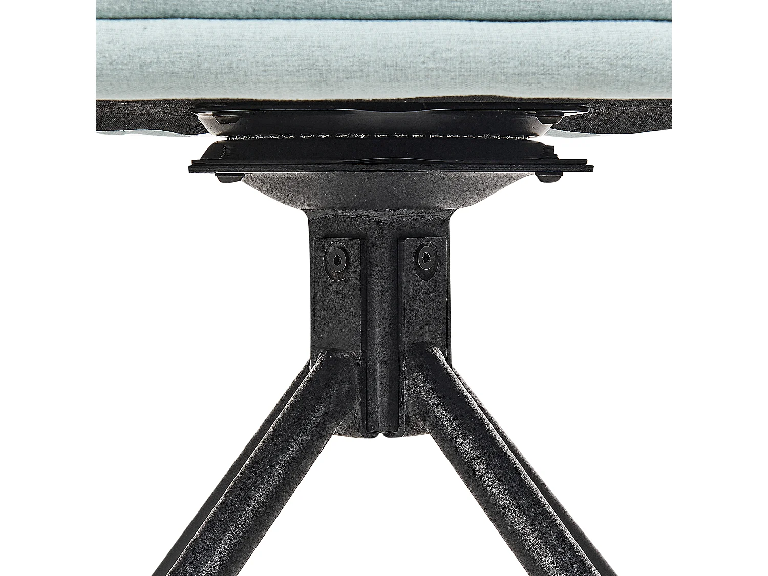 Lot de 2 chaises de salle à manger MIRA Tissu Bleu clair