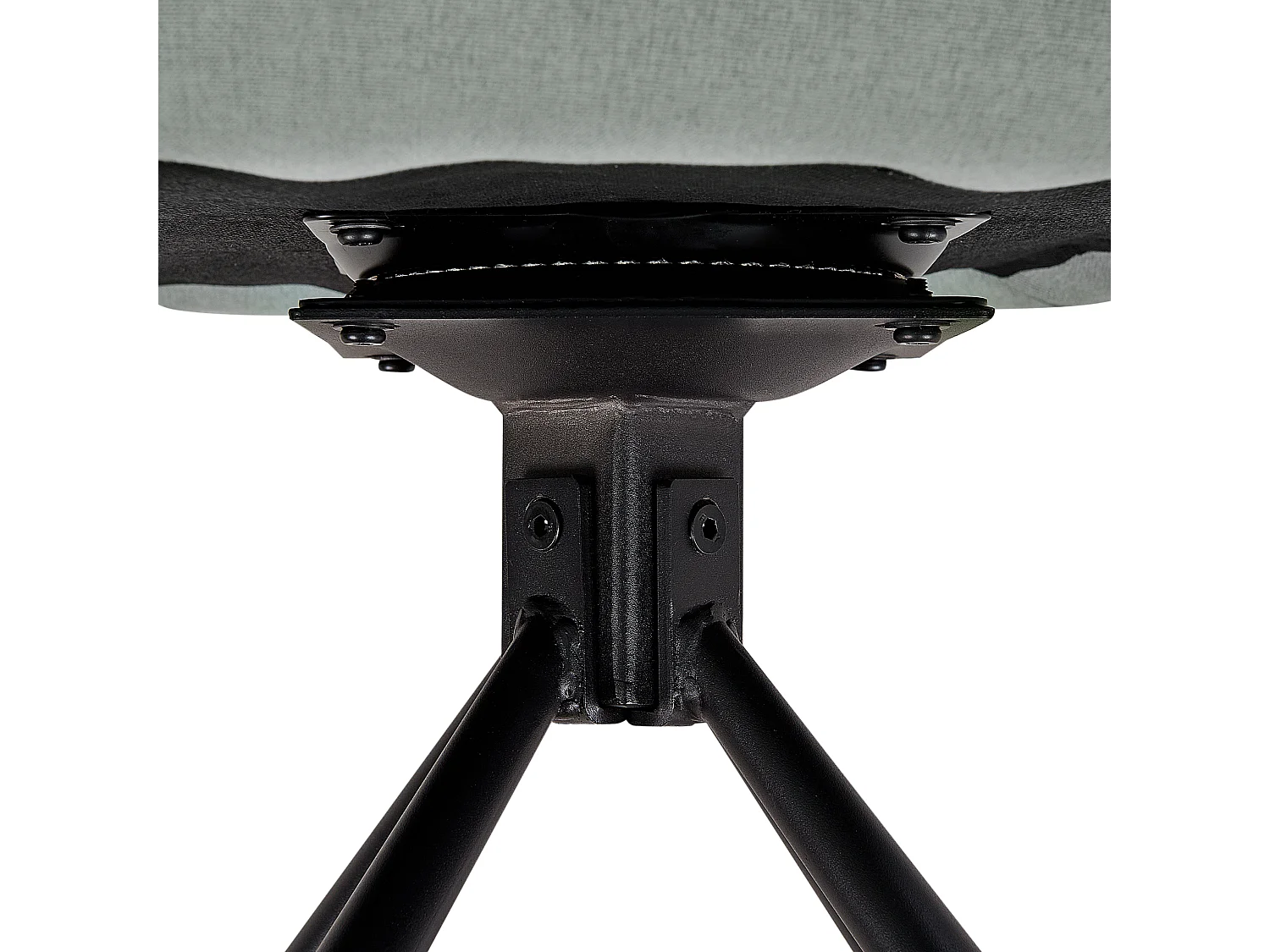 Esszimmerstuhl 2er Set Stoff dunkel grün gepolstert drehbar Metallbeine Loures