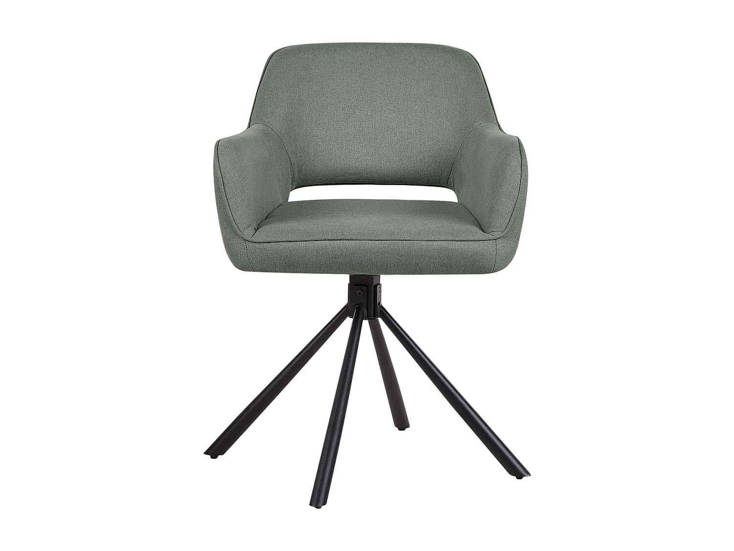Lot de 2 chaises de salle à manger LOURES Tissu Vert foncé