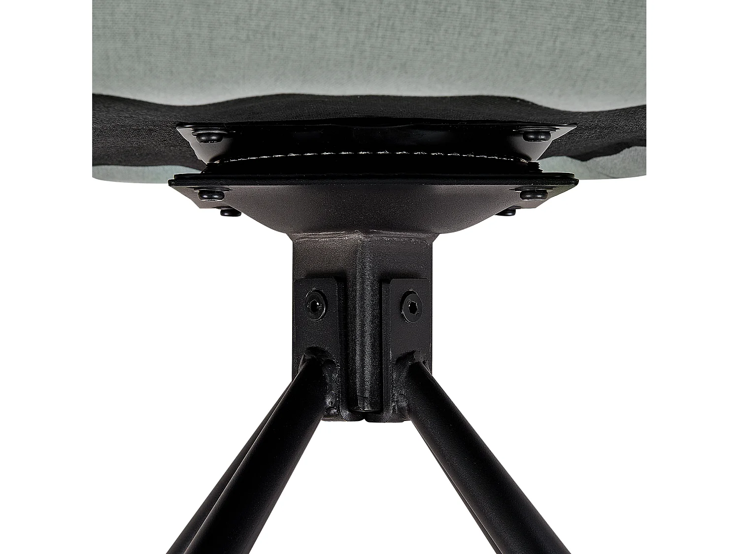 Lot de 2 chaises de salle à manger LOURES Tissu Vert foncé