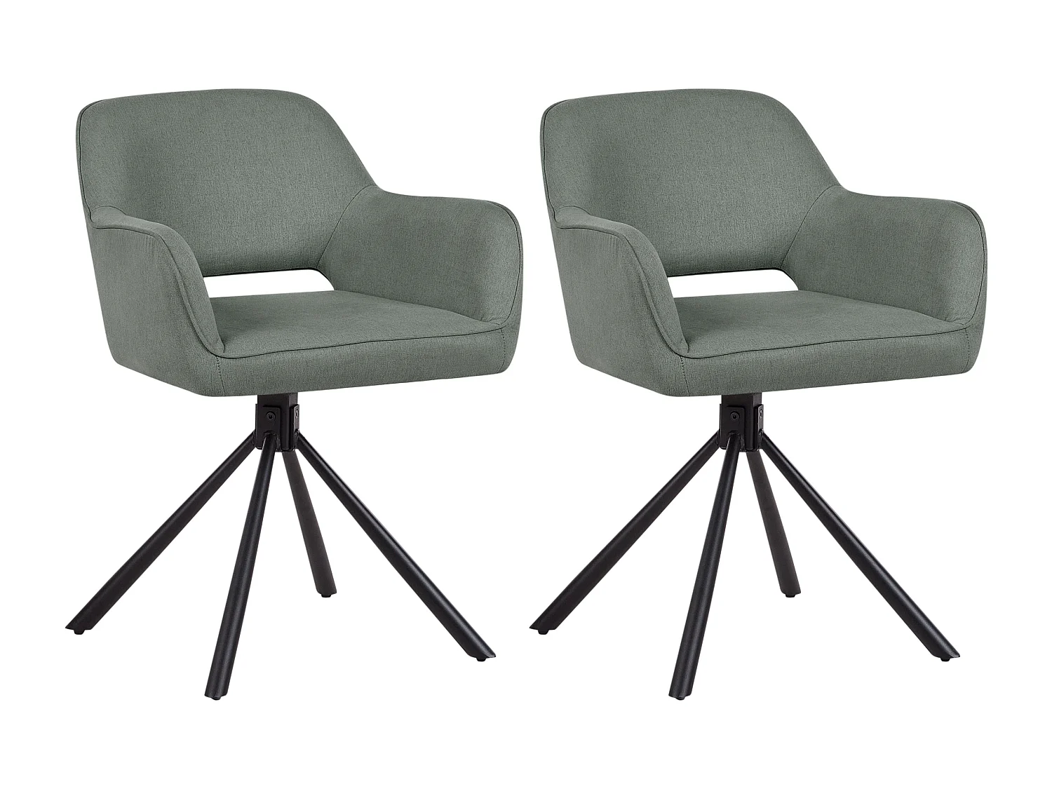 Lot de 2 chaises de salle à manger LOURES Vert foncé