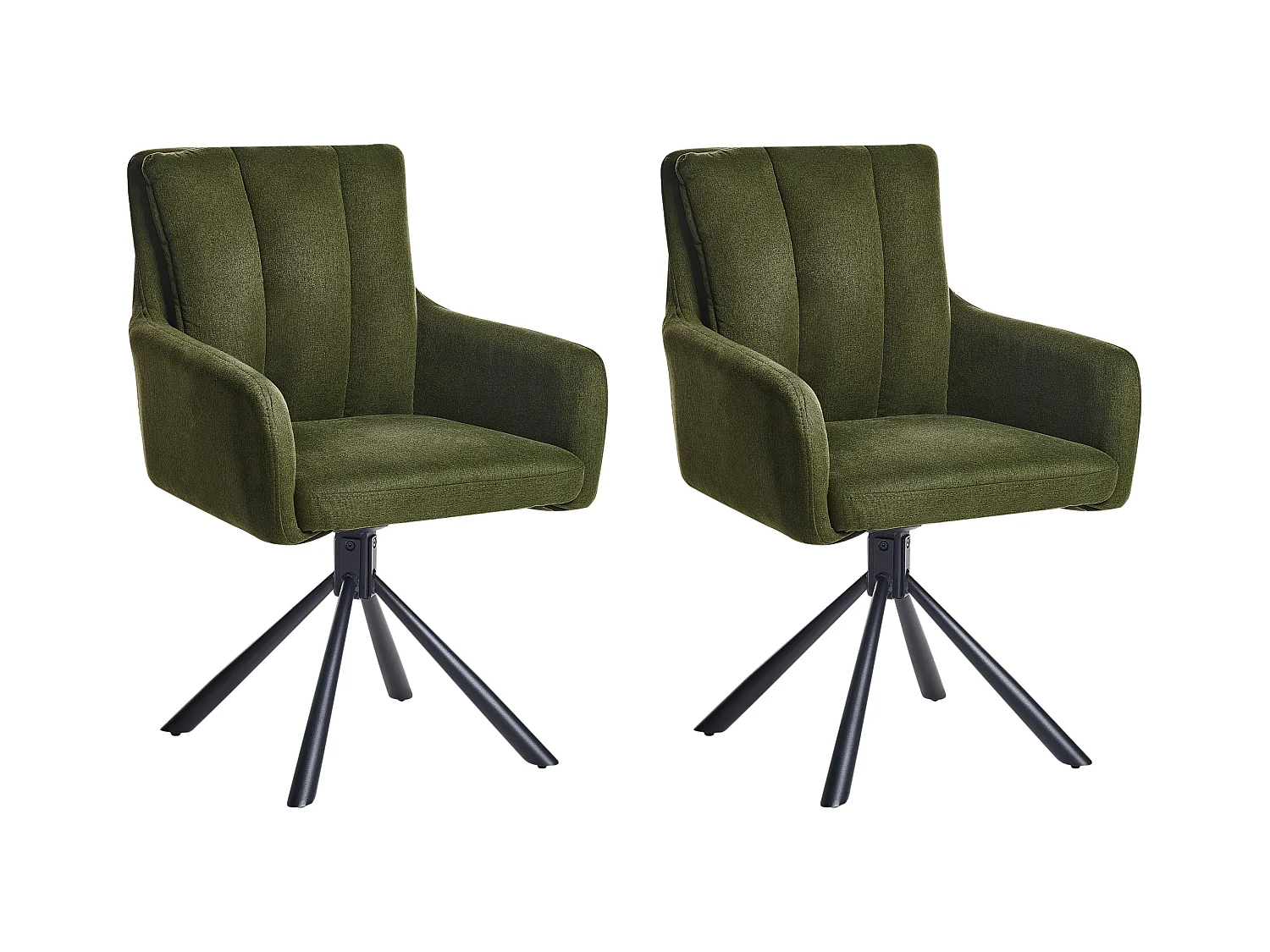 Lot de 2 chaises de salle à manger SARDOAL Vert foncé