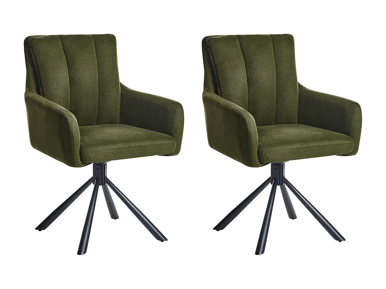 Lot de 2 chaises de salle à manger SARDOAL Vert foncé