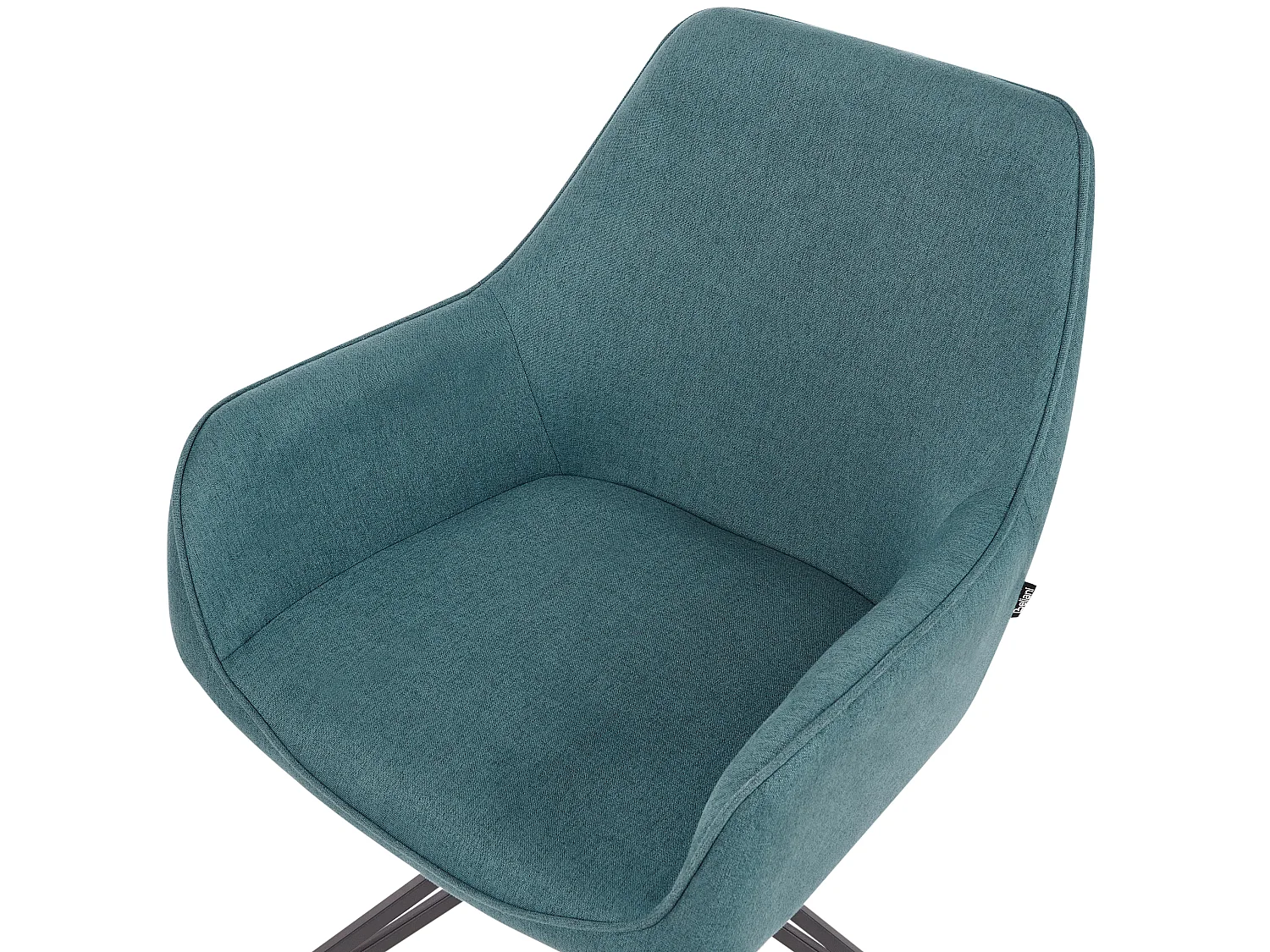 Set of 2 Dining Chairs Swivel JODAR Fabric Teal